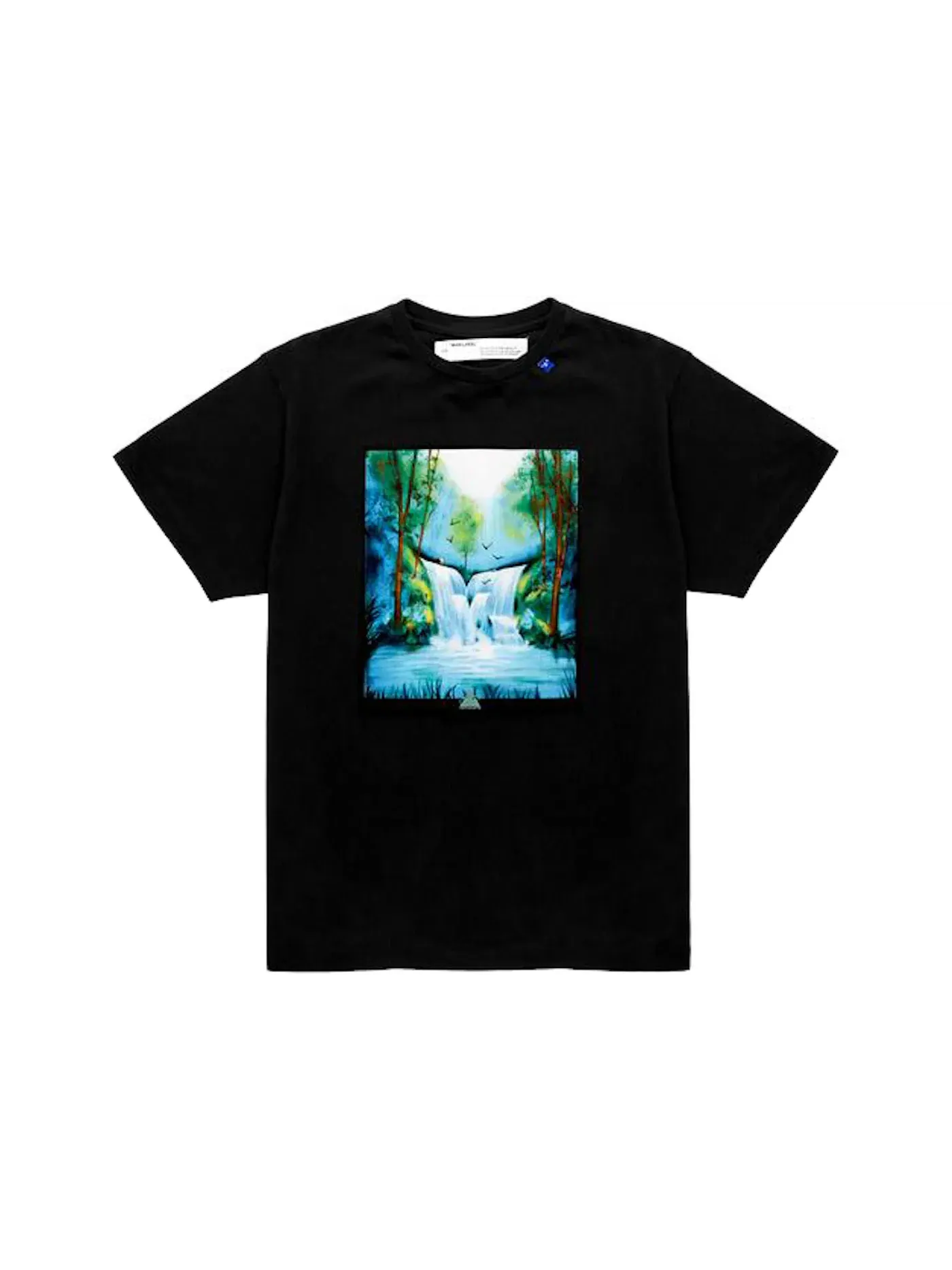 Мужская футболка с принтом OFF-WHITE Waterfall T-Shirt OFF-WHITE — изображение 1 из 3, черный/мульти