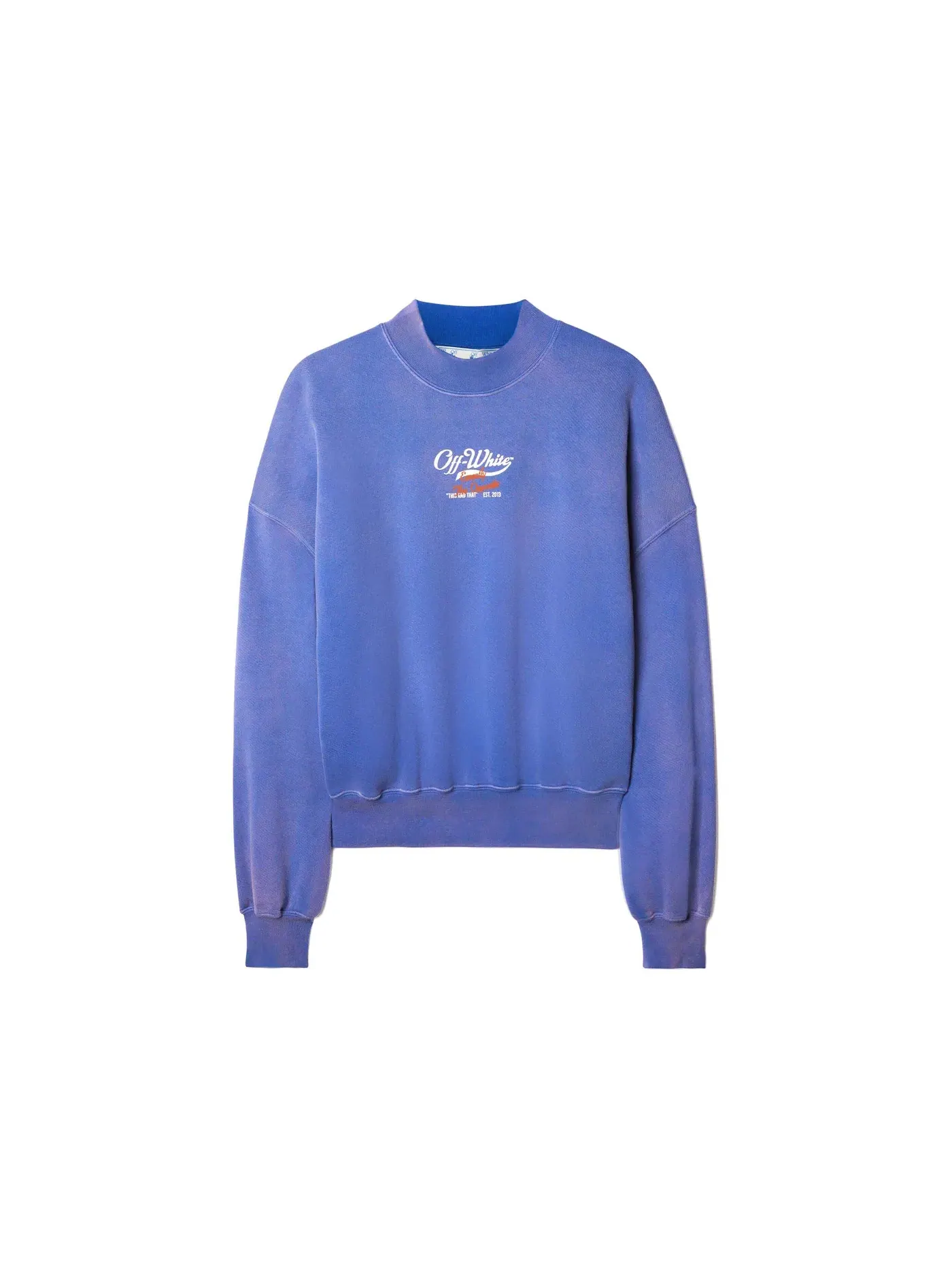 Мужской свитшот свободного кроя OFF-WHITE Wave Off — изображение 1 из 1, фиолетовый/белый