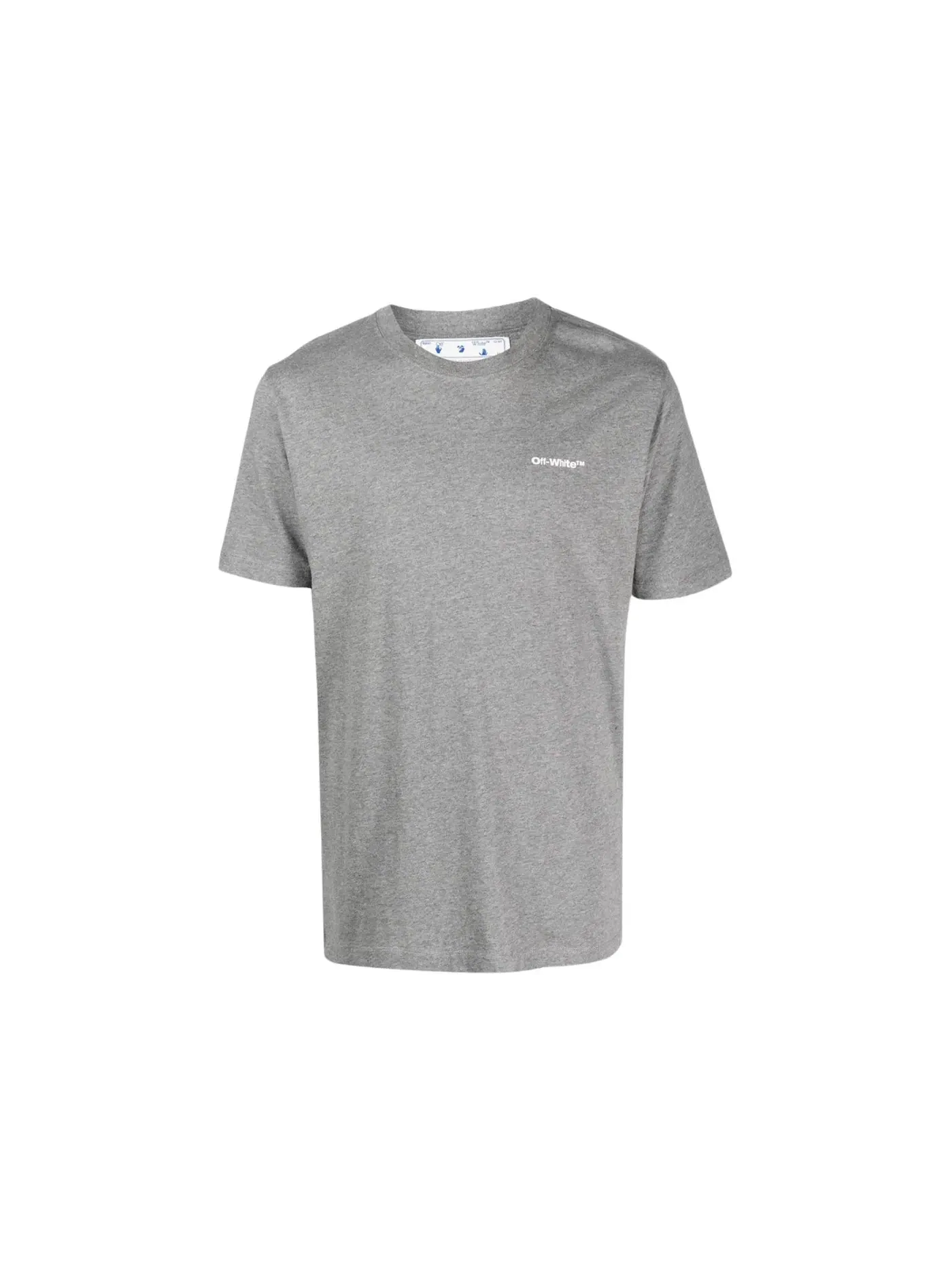 Мужская футболка с принтом OFF-WHITE Wave Outl Diag Slim S/S Tee OFF-WHITE — изображение 1 из 2, серый/белый