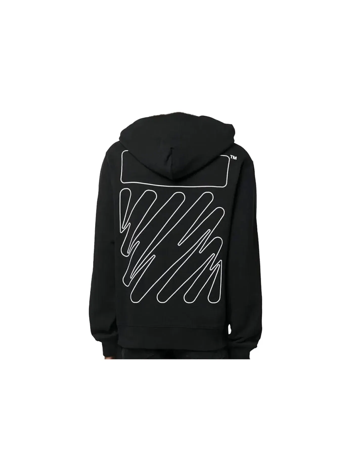 Мужской худо OFF-WHITE Wave Outl Diagonal Slim — изображение 2 из 2, черный/белый