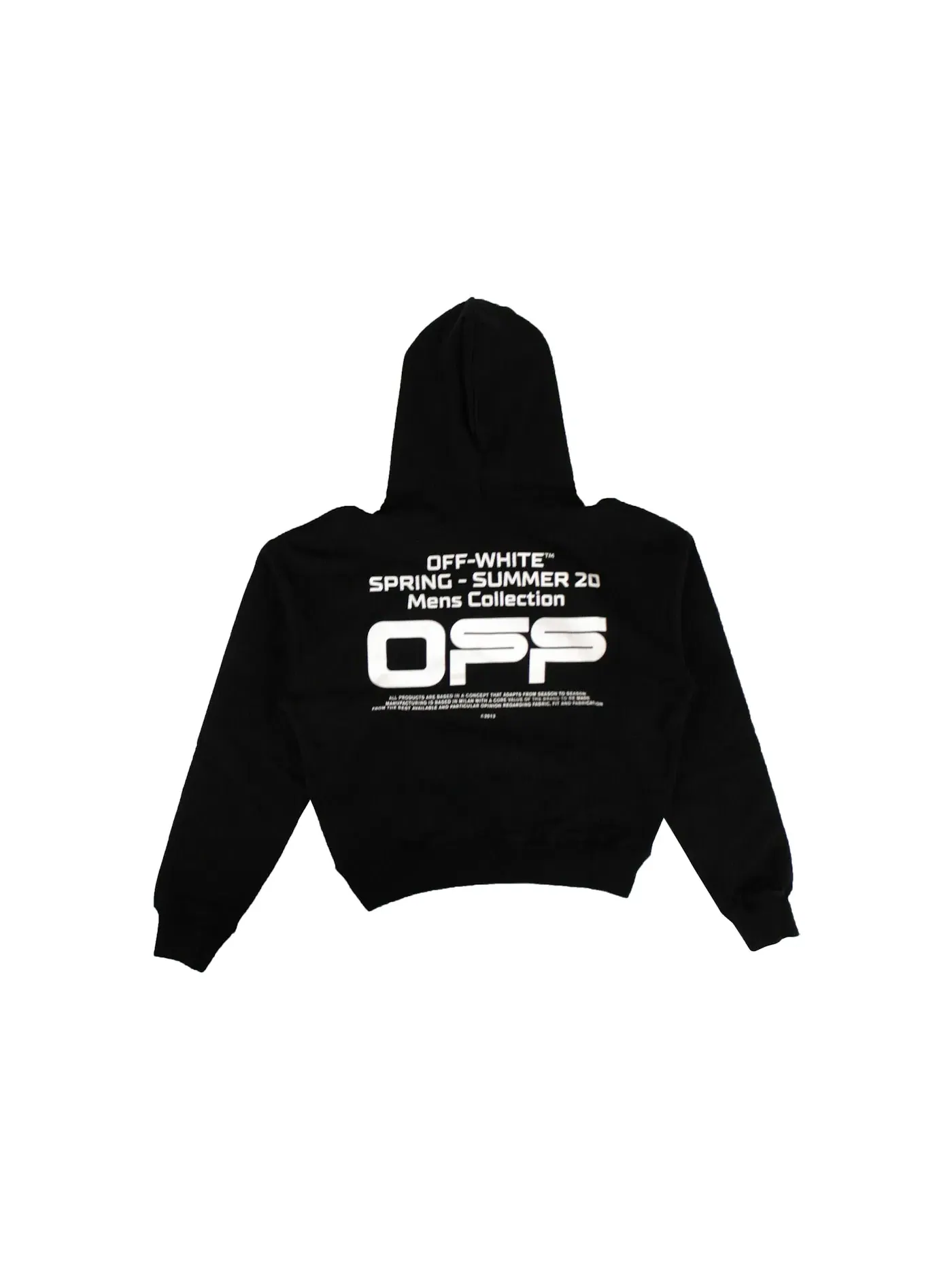 Мужской худи с принтом Wavy Line Logo OFF-WHITE — изображение 1 из 2, черный
