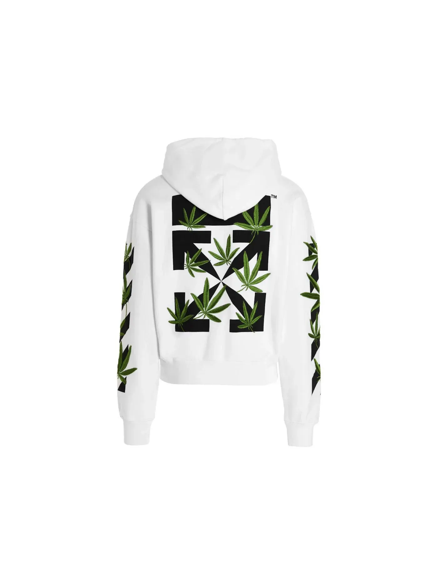 Мужской худи с принтом Weed Arrows Over OFF-WHITE — изображение 1 из 2, белый