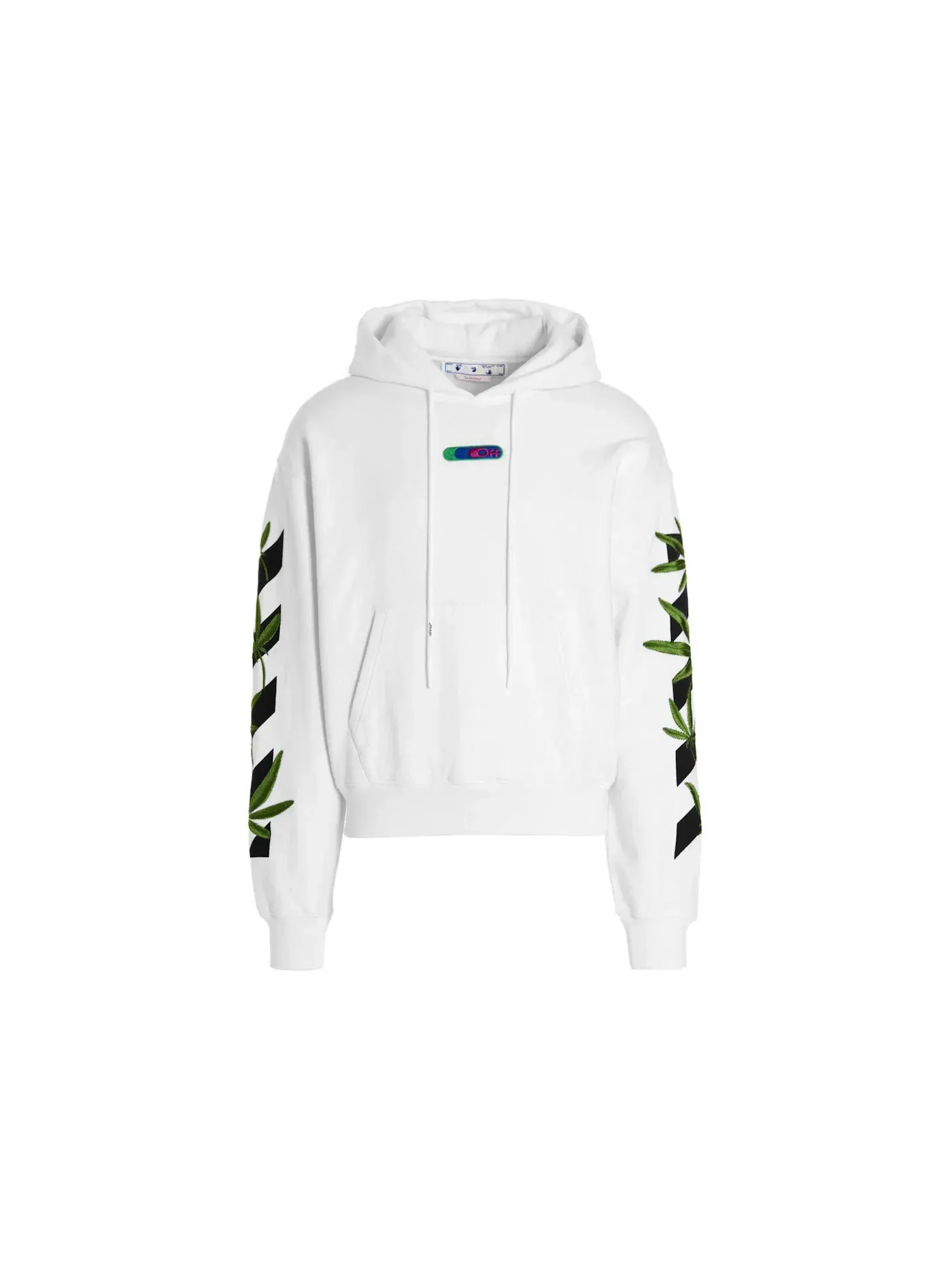 Мужской худи с принтом Weed Arrows Over OFF-WHITE — изображение 2 из 2, белый