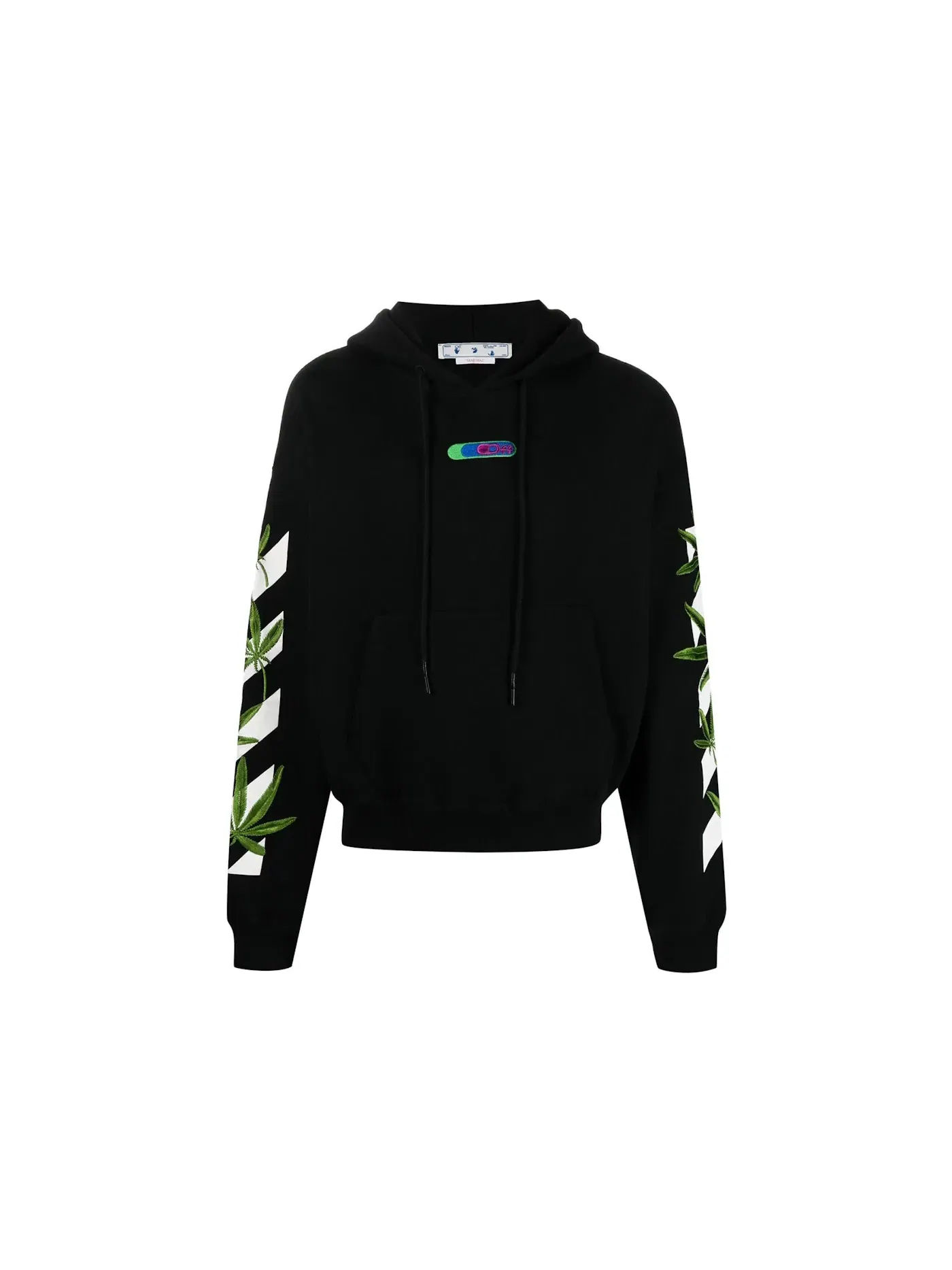Мужской худи оверсайз с принтом Weed Arrows OFF-WHITE — изображение 1 из 2, черный/белый/зеленый