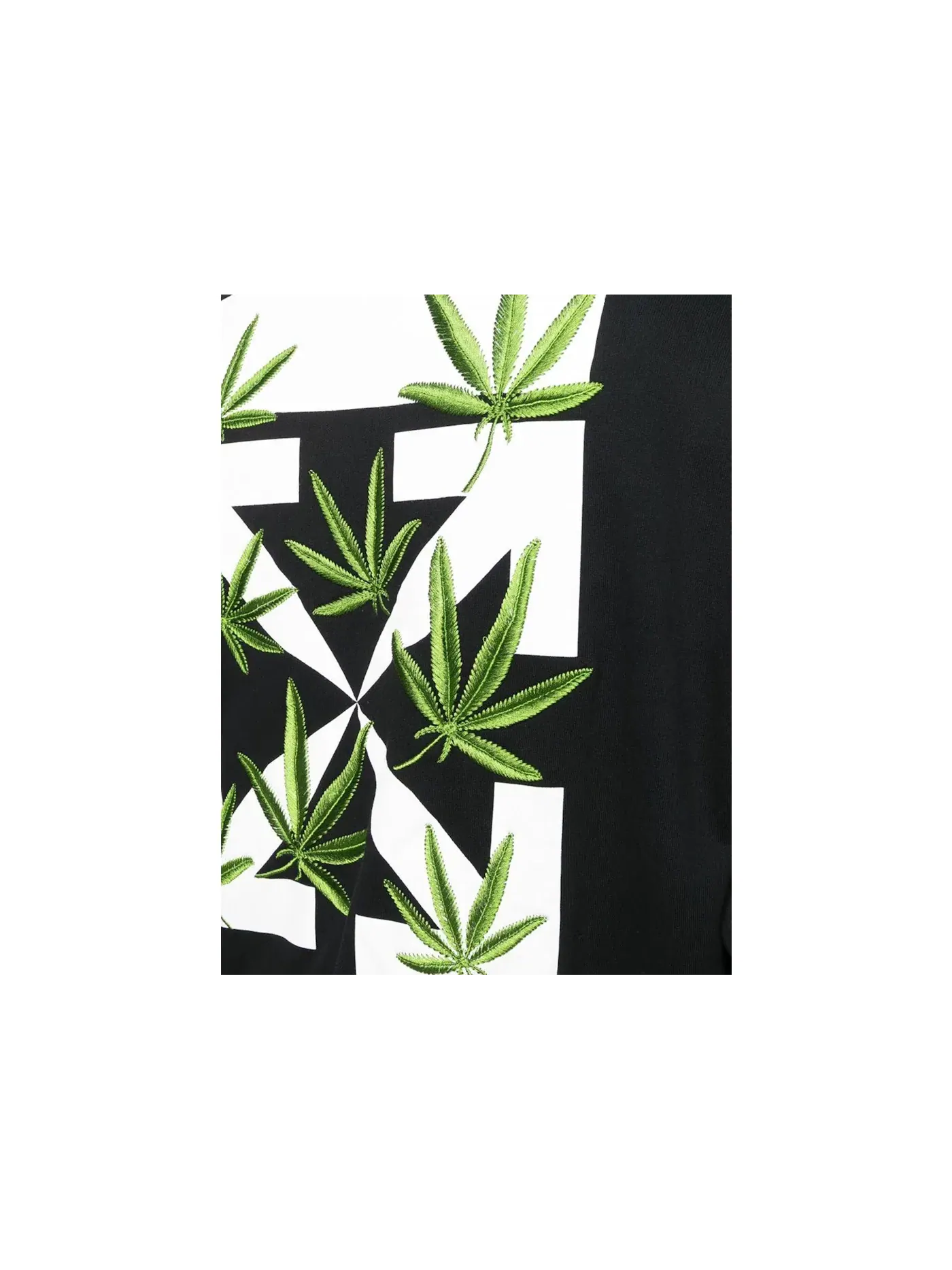 Мужской худи оверсайз с принтом Weed Arrows OFF-WHITE — изображение 2 из 2, черный/белый/зеленый