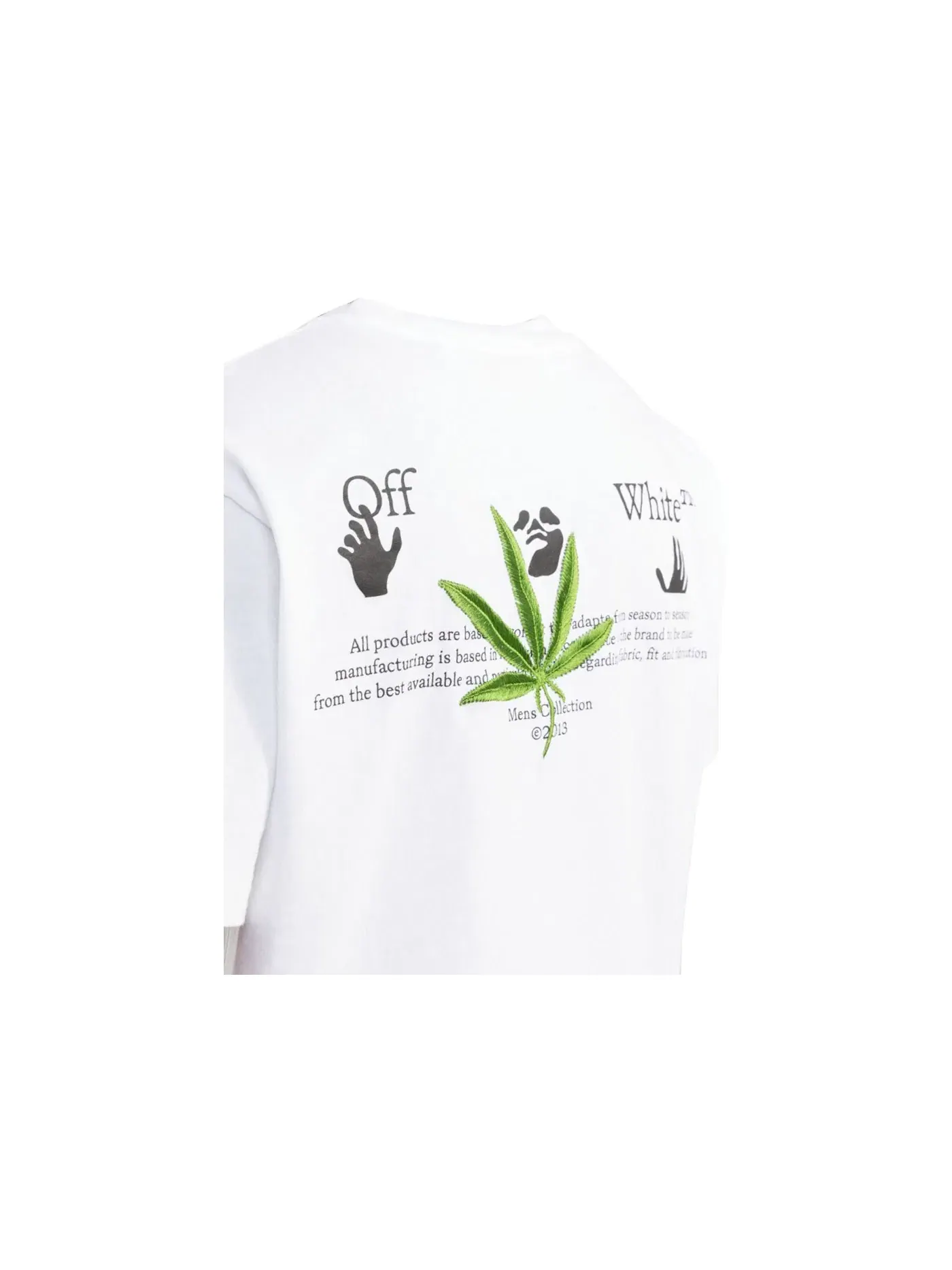 Мужская футболка с принтом T-Shirt OFF-WHITE — изображение 2 из 2, белый/мульти
