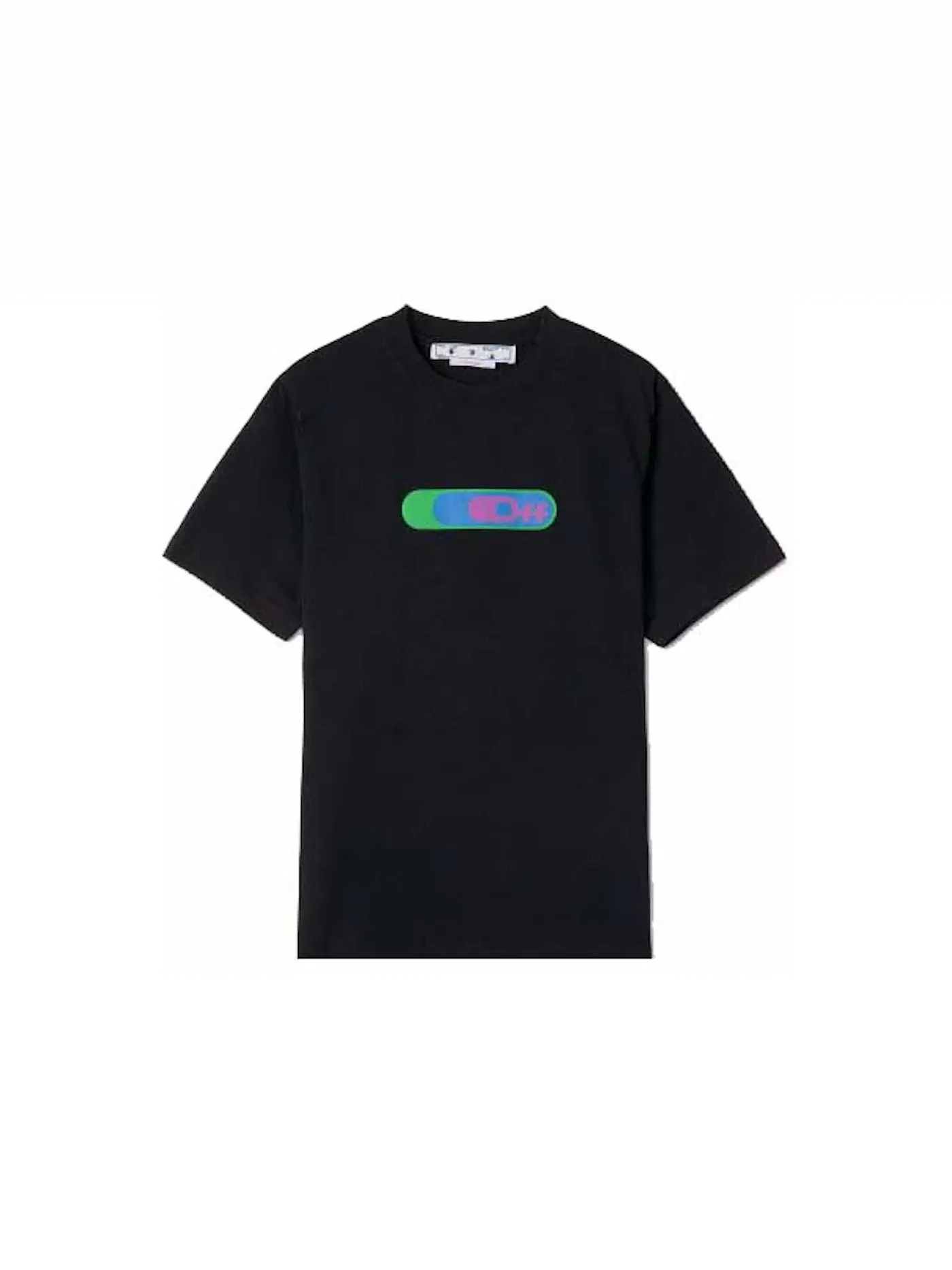 Мужская футболка с принтом Weed Logo OFF-WHITE — изображение 1 из 3, черный