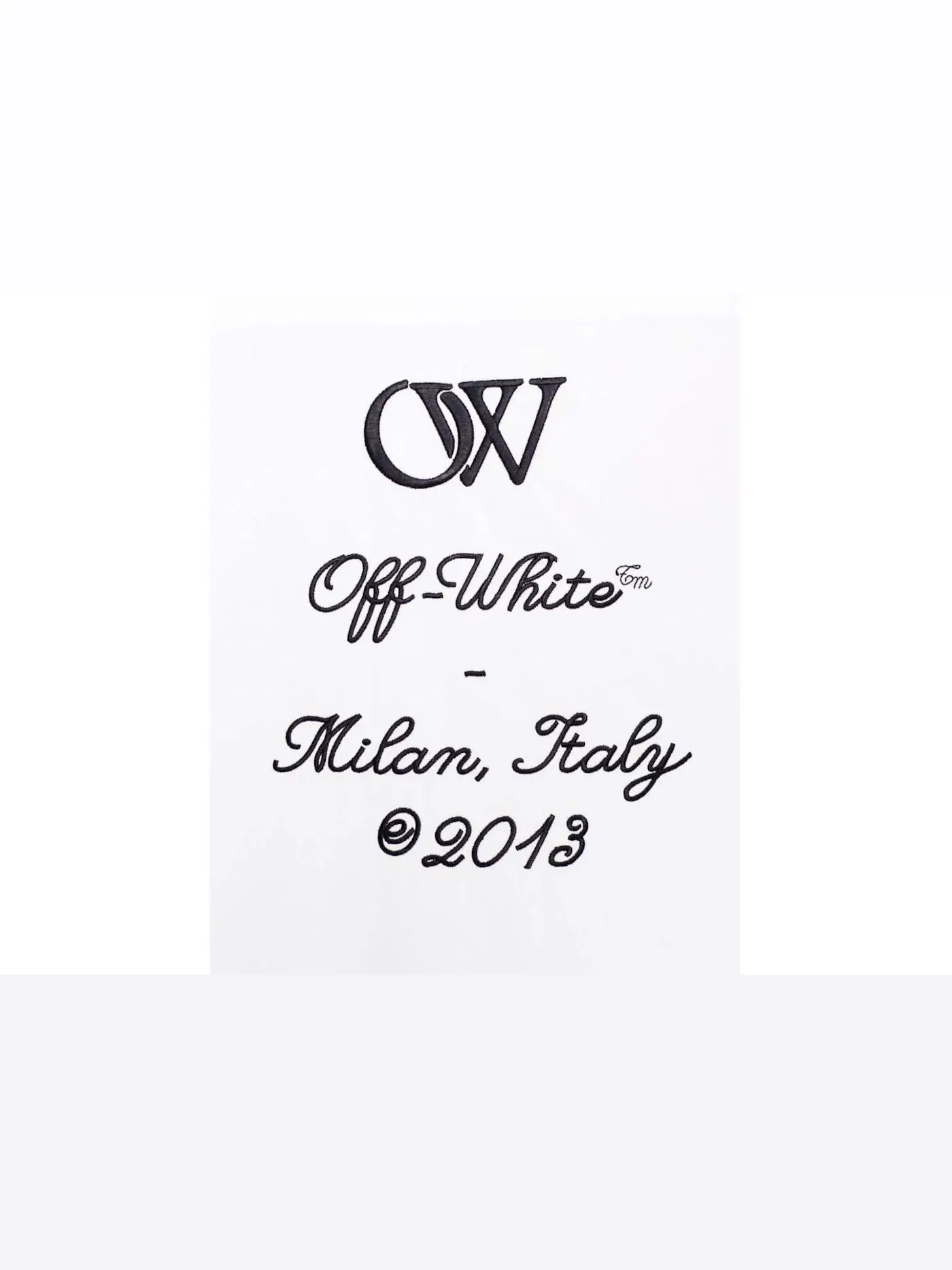 Мужская рубашка с вышивкой OFF-WHITE — изображение 2 из 2, белый