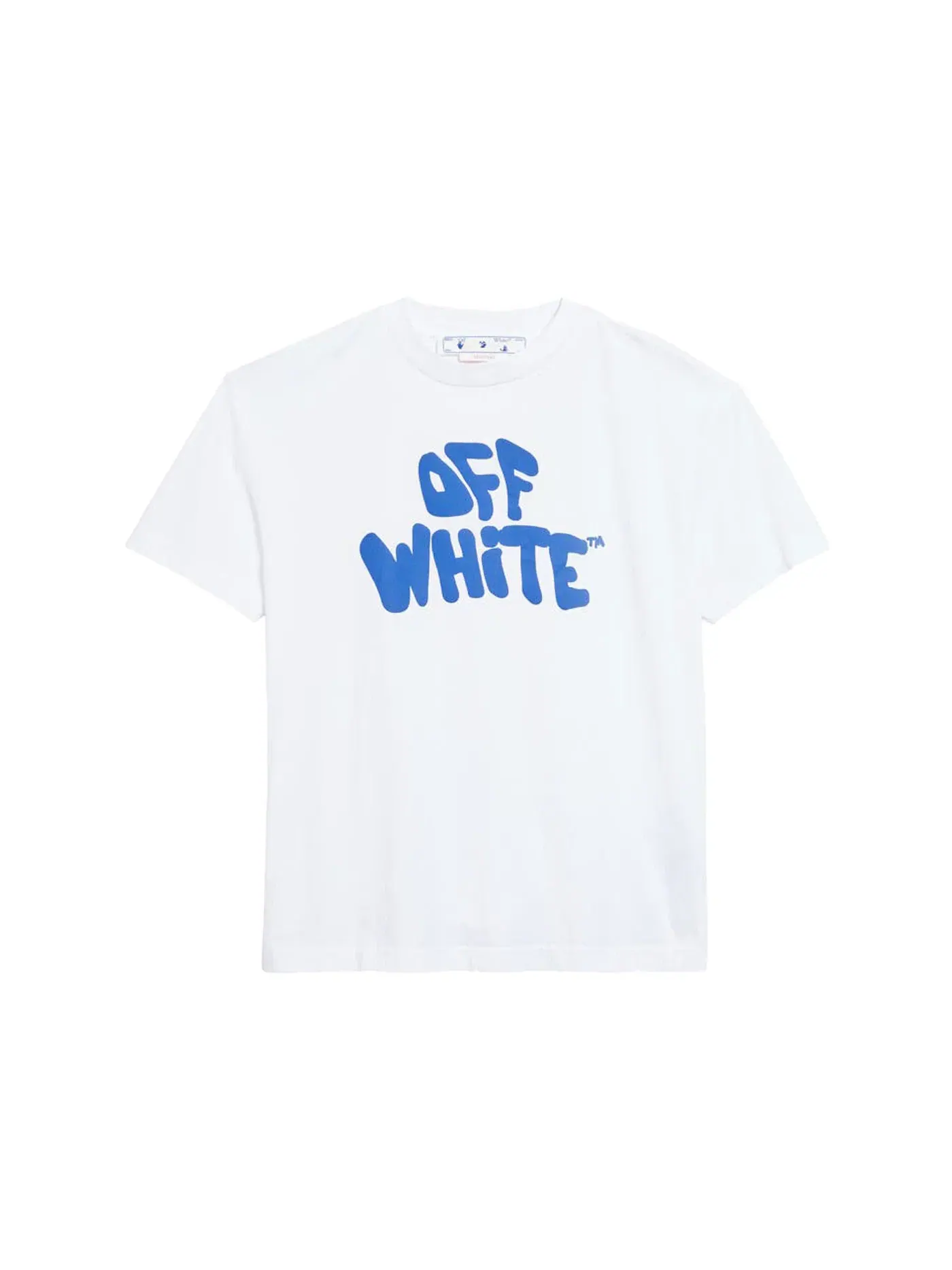 Женская футболка с принтом OFF-WHITE — изображение 1 из 1, белый/синий