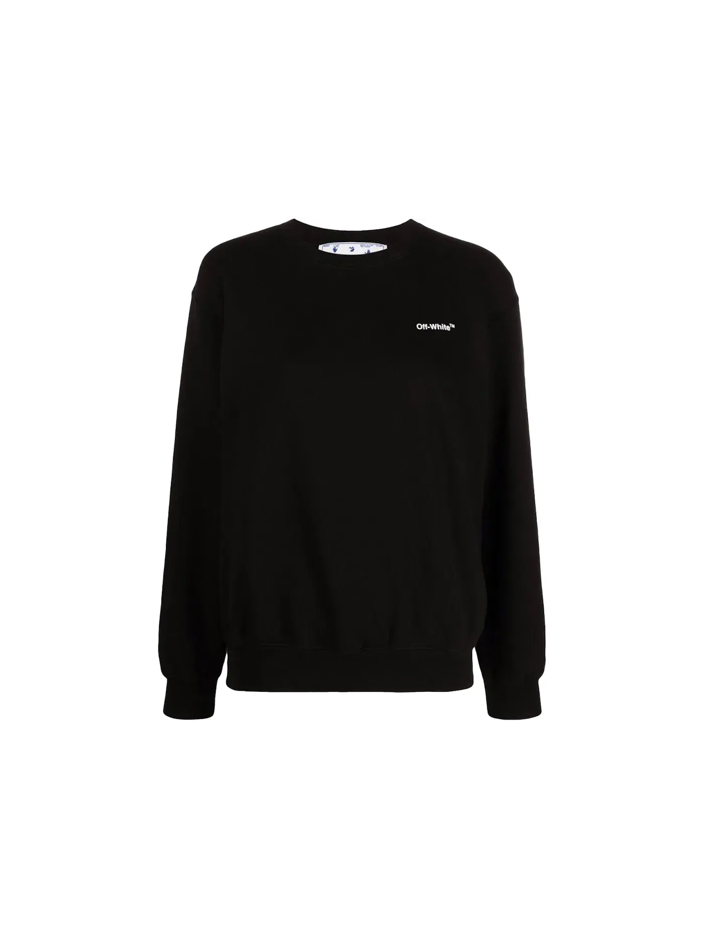 Женский свитшот с принтом Crewneck OFF-WHITE — изображение 1 из 2, черный/белый