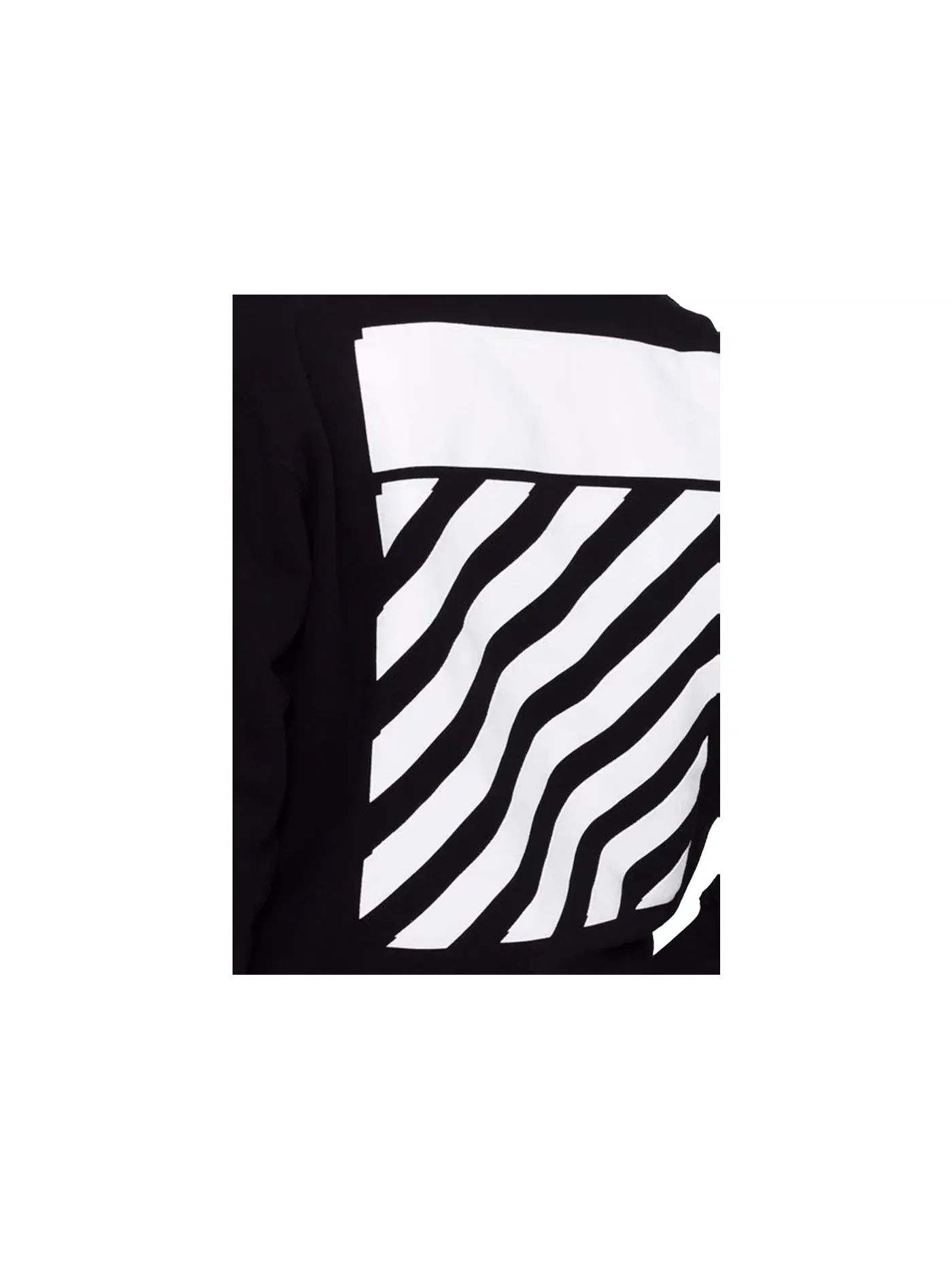 Женский свитшот с принтом Crewneck OFF-WHITE — изображение 2 из 2, черный/белый