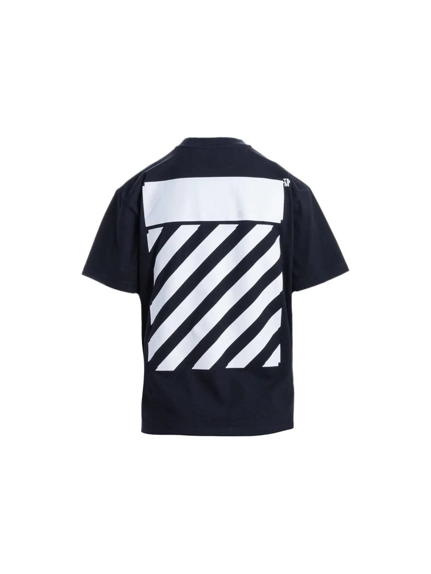 Женская футболка с принтом Diag-Stripe OFF-WHITE — изображение 2 из 2, черный/белый