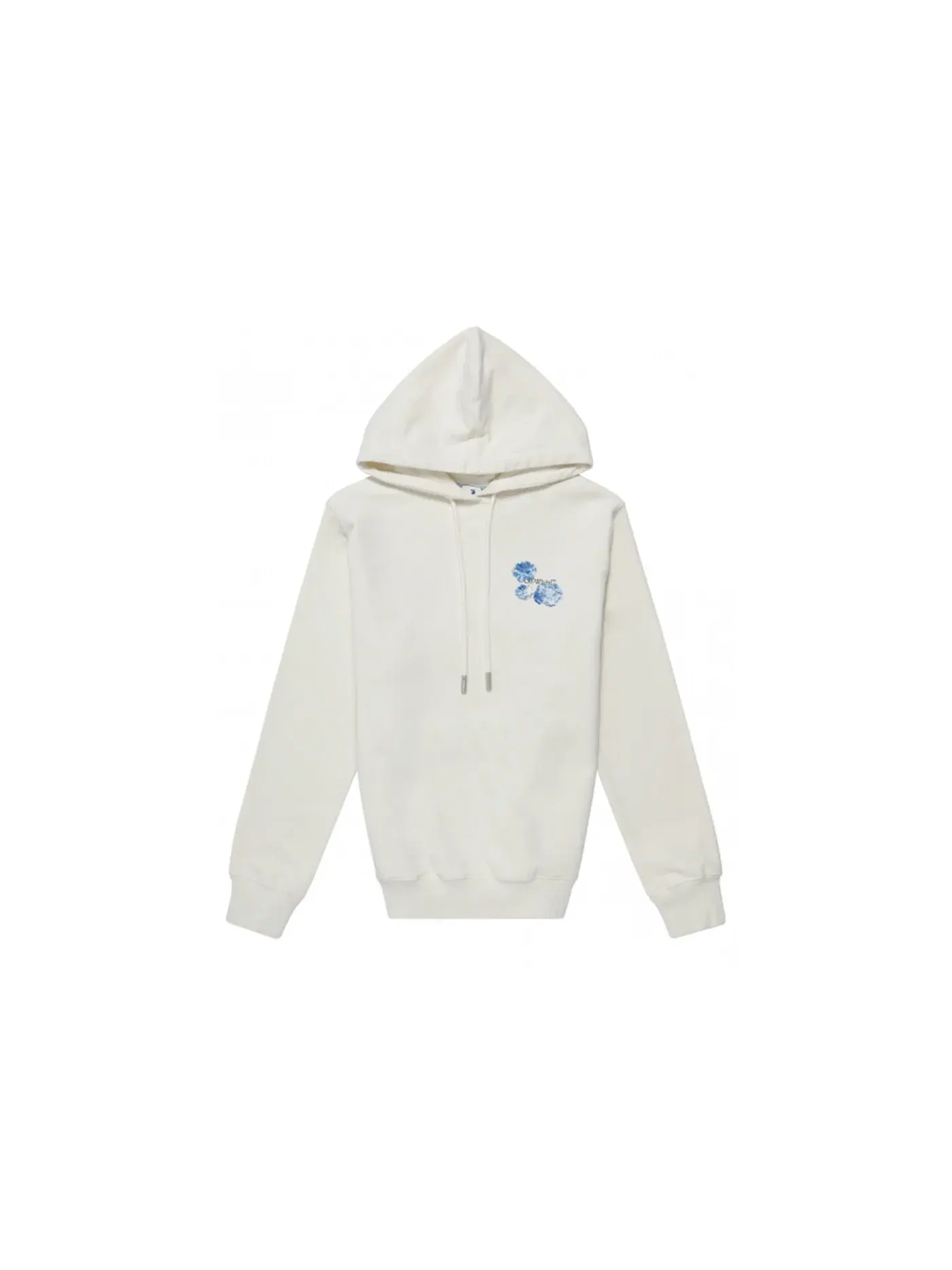 Женская толстовка с капюшоном с принтом Floral Arrows OFF-WHITE — изображение 1 из 3, белый синий