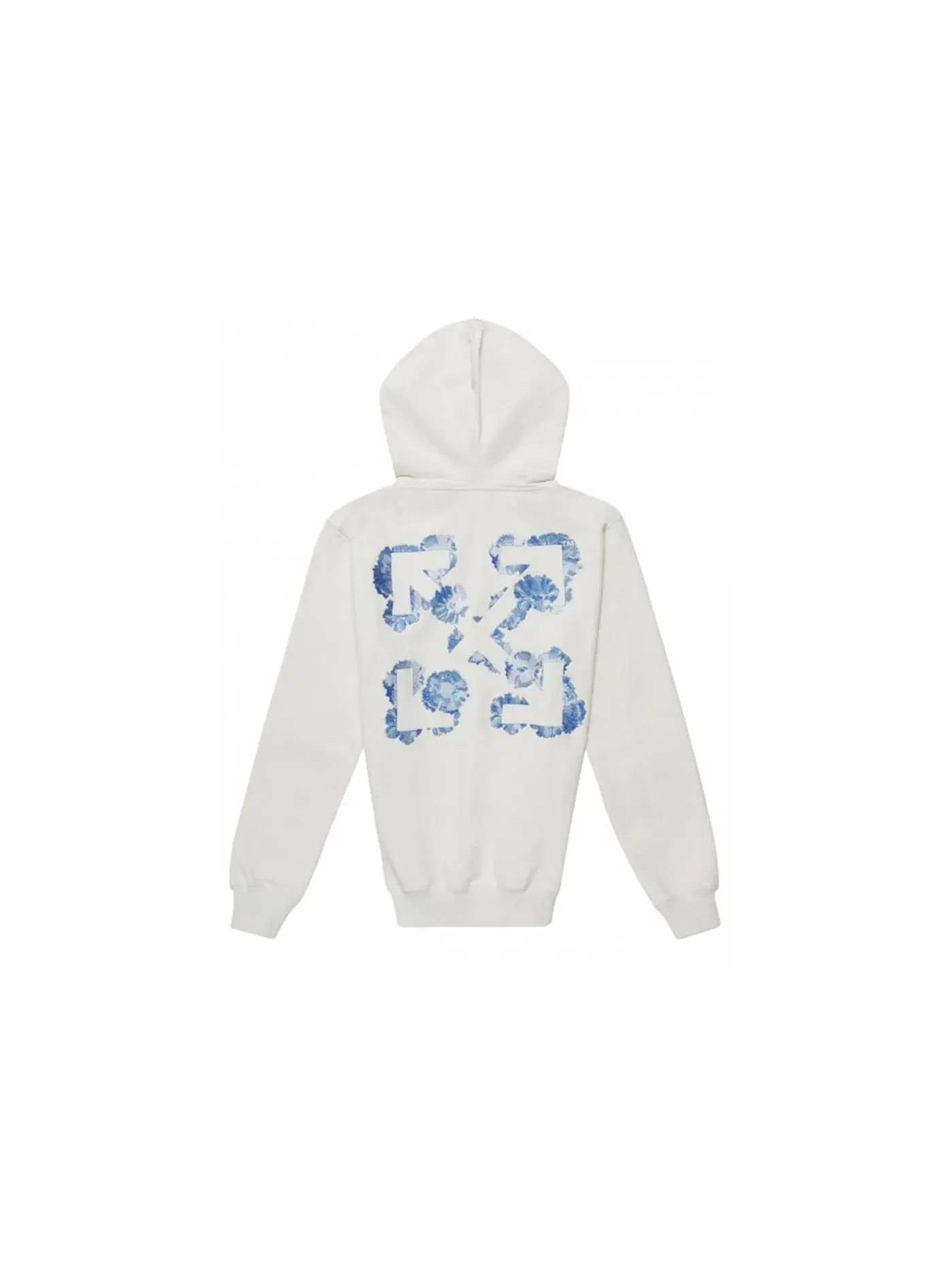 Женская толстовка с капюшоном с принтом Floral Arrows OFF-WHITE — изображение 2 из 3, белый синий