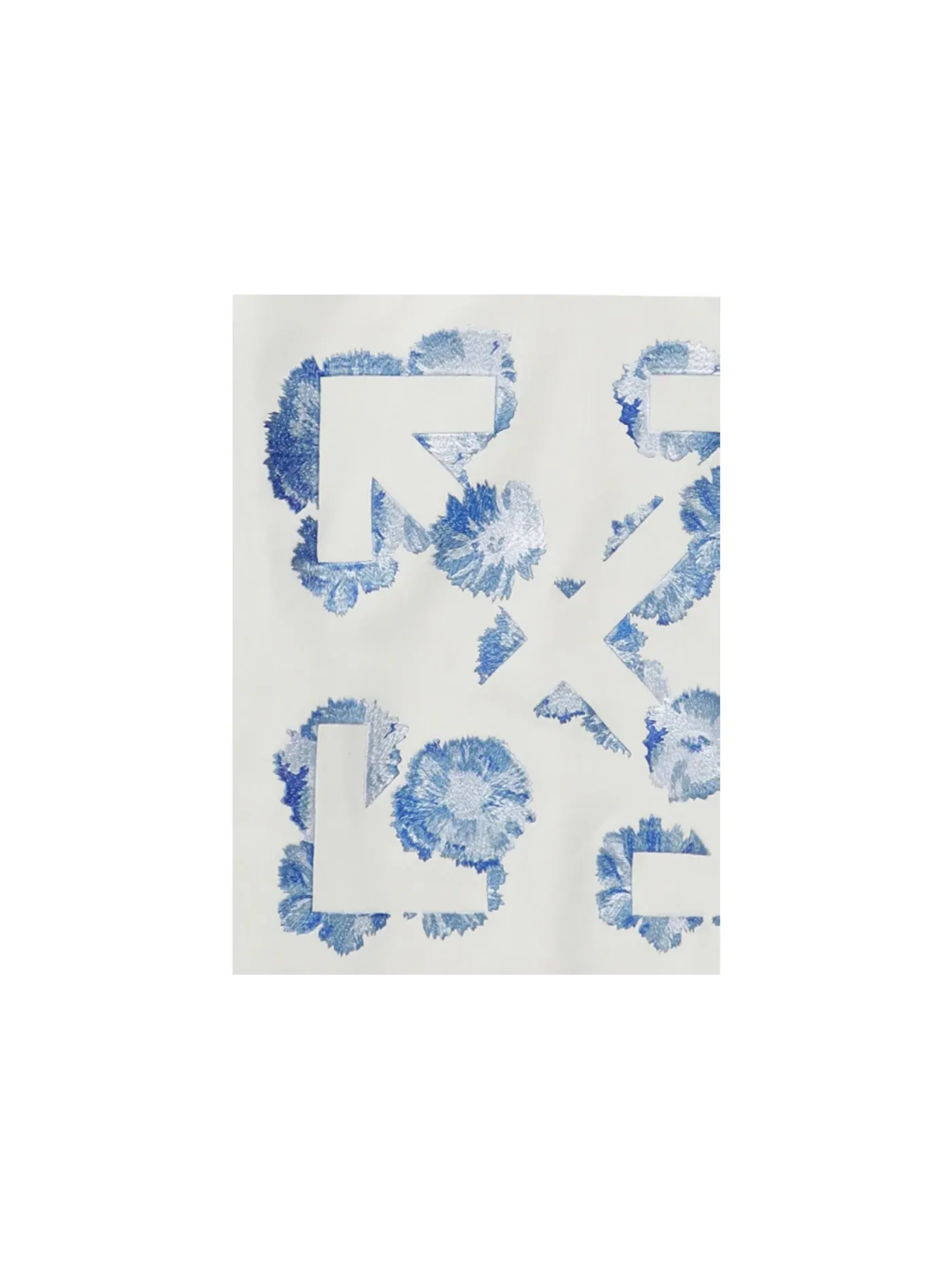 Женская толстовка с капюшоном с принтом Floral Arrows OFF-WHITE — изображение 3 из 3, белый синий