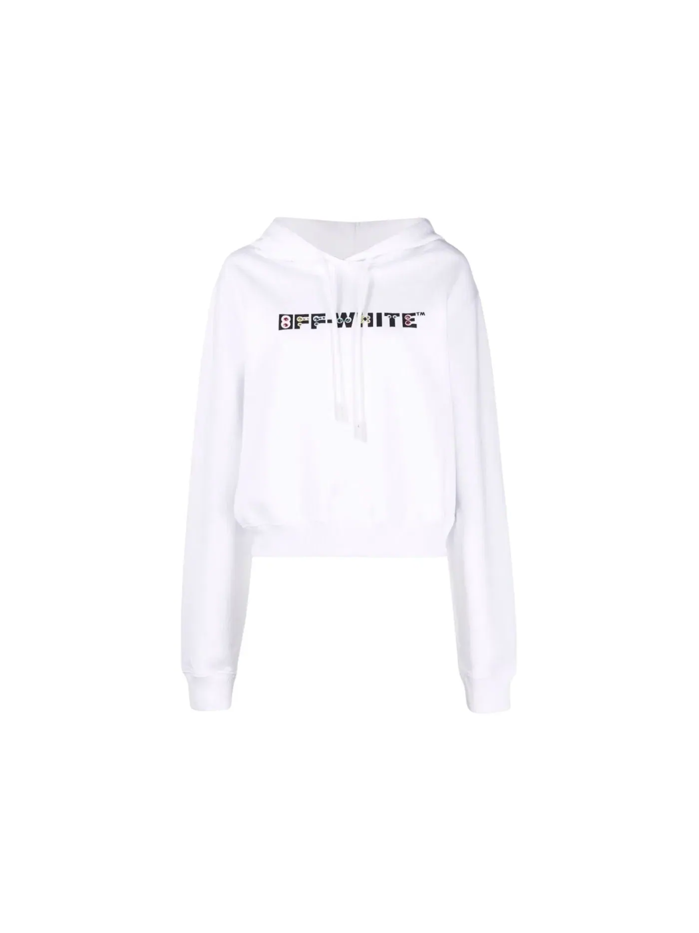 Женский худи с геометрическим логотипом OFF-WHITE — изображение 1 из 1, белый