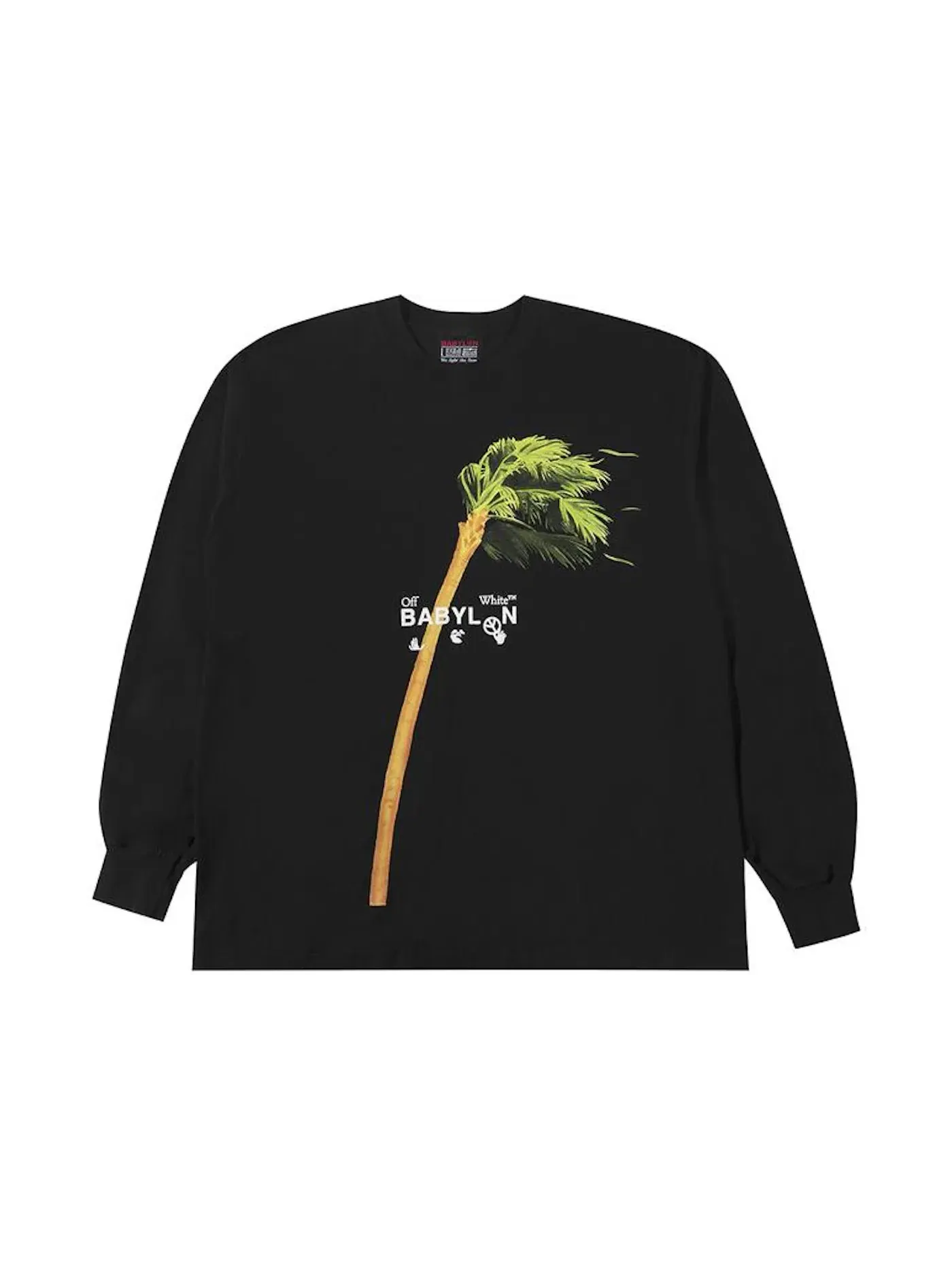 Мужская футболка с длинным рукавом OFF-WHITE — изображение 1 из 1, черный