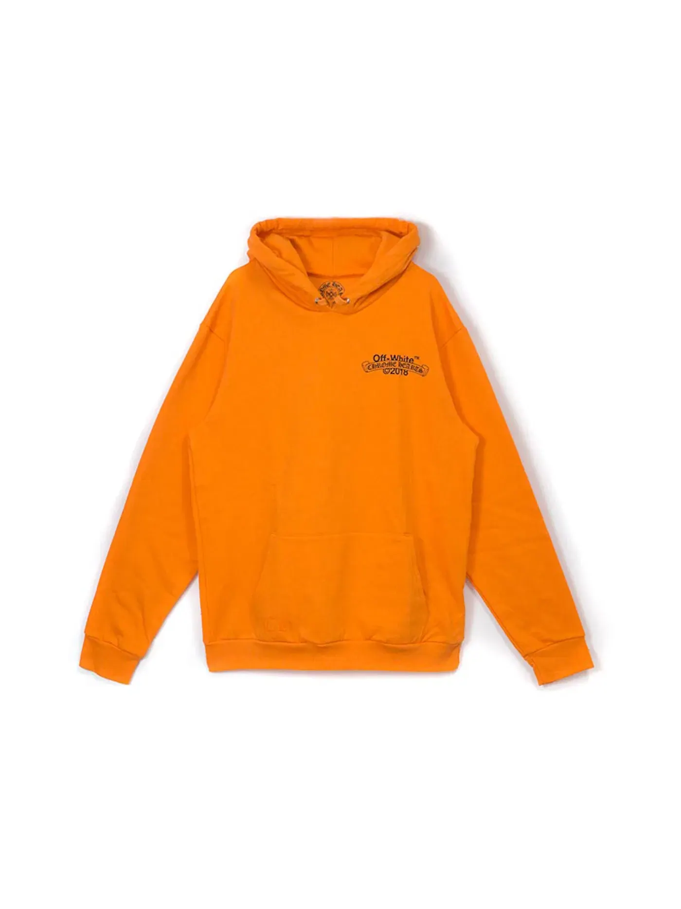 Мужской худи оверсайз с принтом OFF-WHITE — изображение 1 из 2, оранжевый/черный