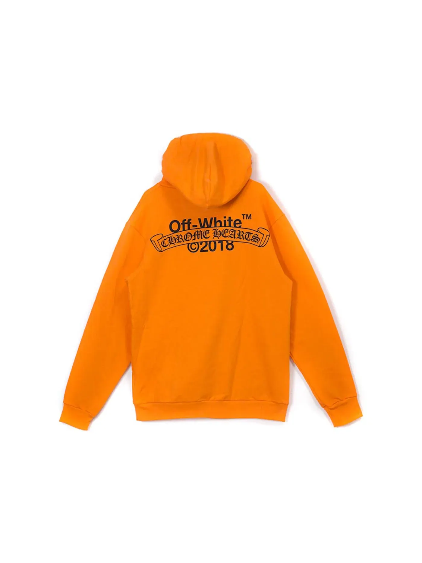 Мужской худи оверсайз с принтом OFF-WHITE — изображение 2 из 2, оранжевый/черный