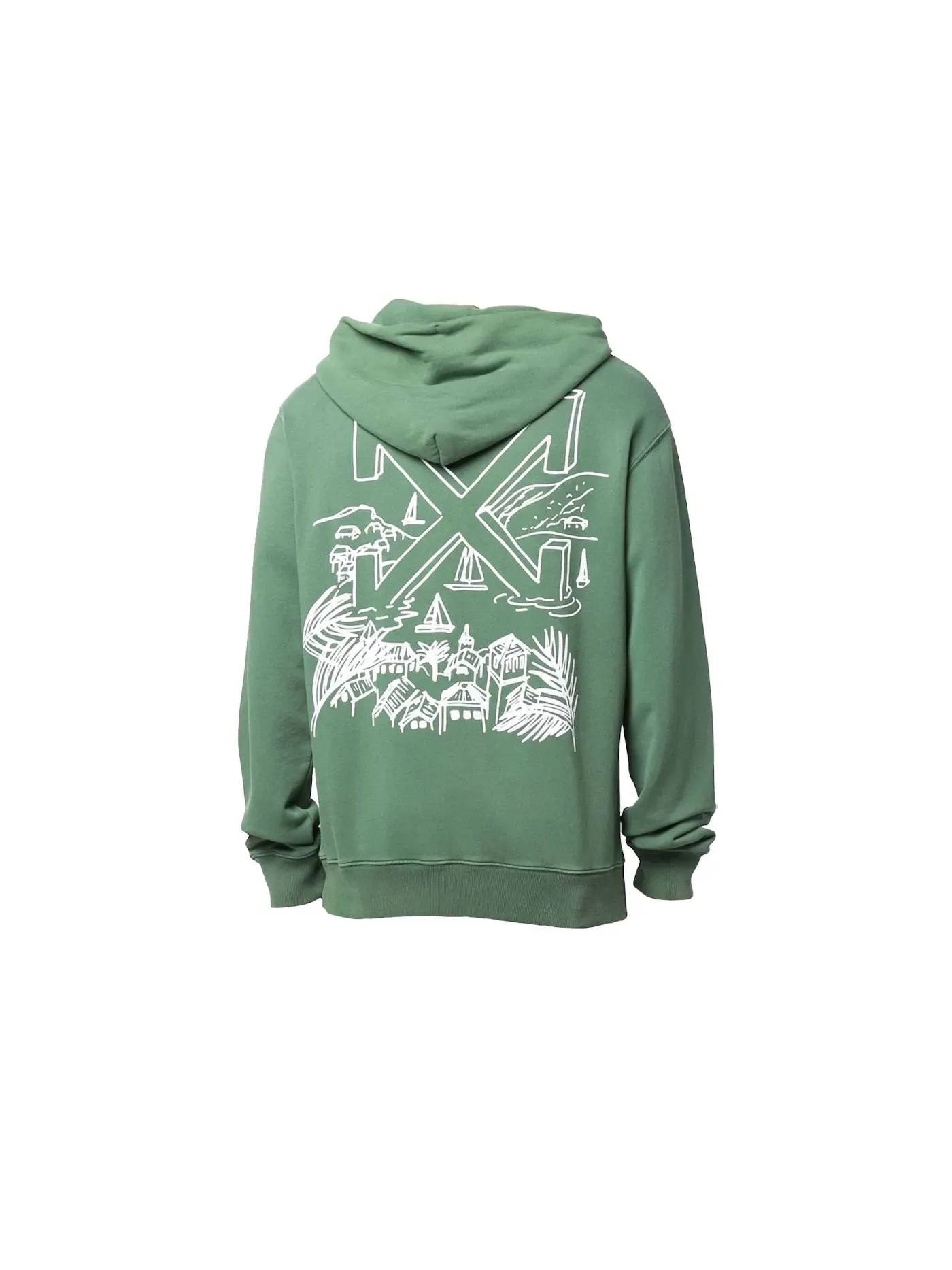 Мужская худи с принтом OFF-WHITE x Eden Rock St. Barths Arrows Motif Print Hoodie OFF-WHITE — изображение 2 из 2