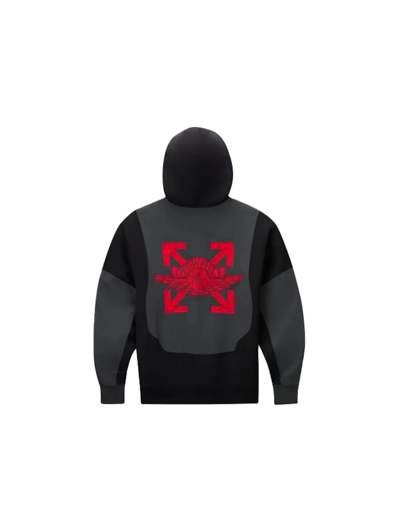 Мужская худи коллаборация OFF-WHITE x Jordan OFF-WHITE — изображение 2 из 2, черный