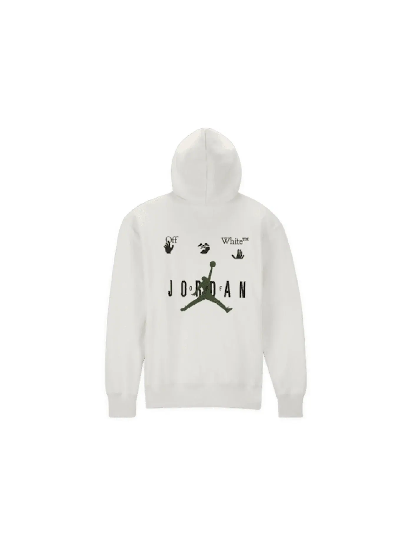 Мужской худи с принтом OFF-WHITE x Jordan — изображение 1 из 2, белый