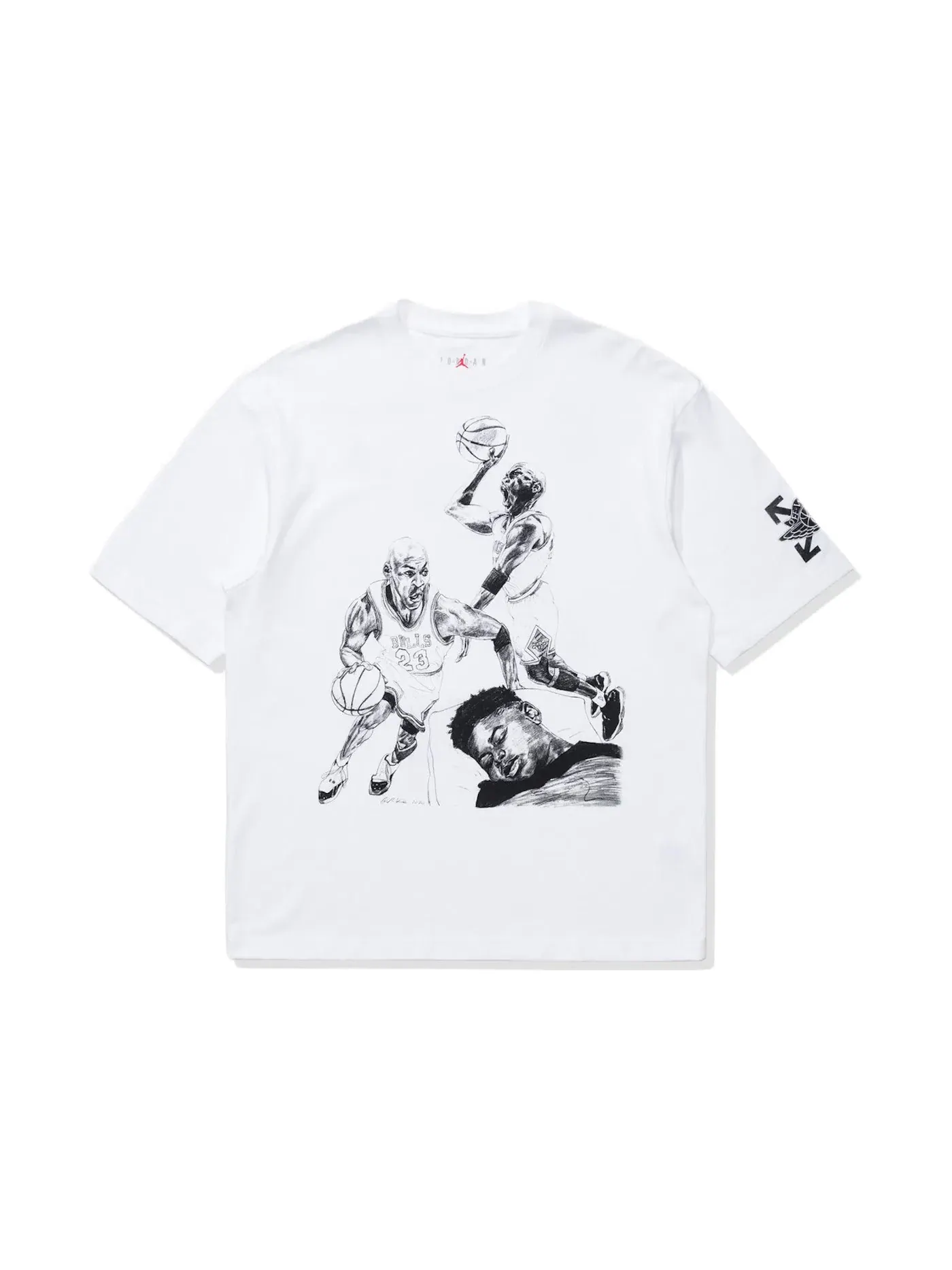 Мужская футболка с принтом OFF-WHITE x Jordan MJ T-Shirt (Asia Sizing) OFF-WHITE — изображение 1 из 2, белый