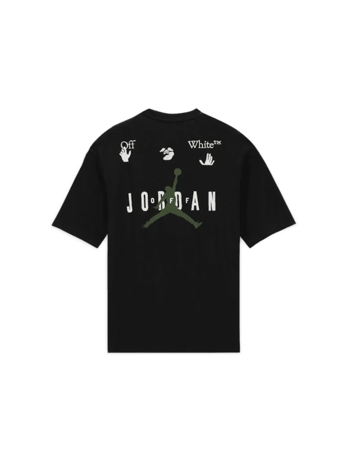 Мужская футболка с принтом OFF-WHITE x Jordan T-shirt OFF-WHITE — изображение 1 из 2, черный