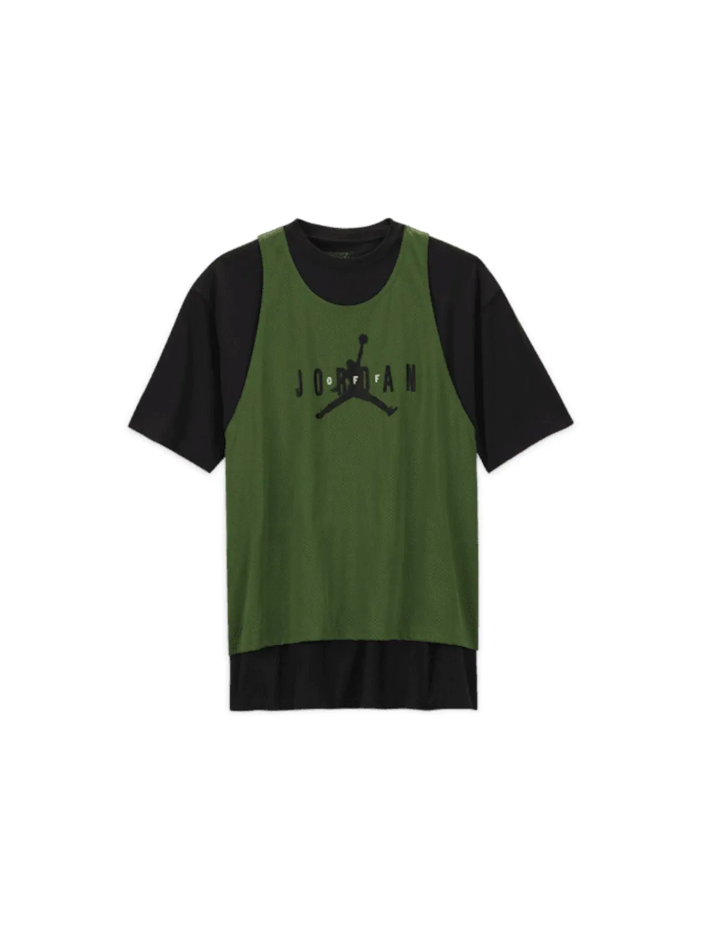 Мужская футболка с принтом OFF-WHITE x Jordan Top OFF-WHITE — изображение 1 из 2, зеленый/черный