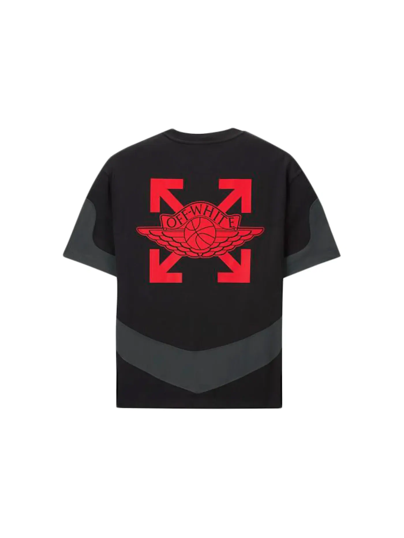 Мужская футболка с принтом OFF-WHITE x Jordan Tee OFF-WHITE — изображение 2 из 2, черный