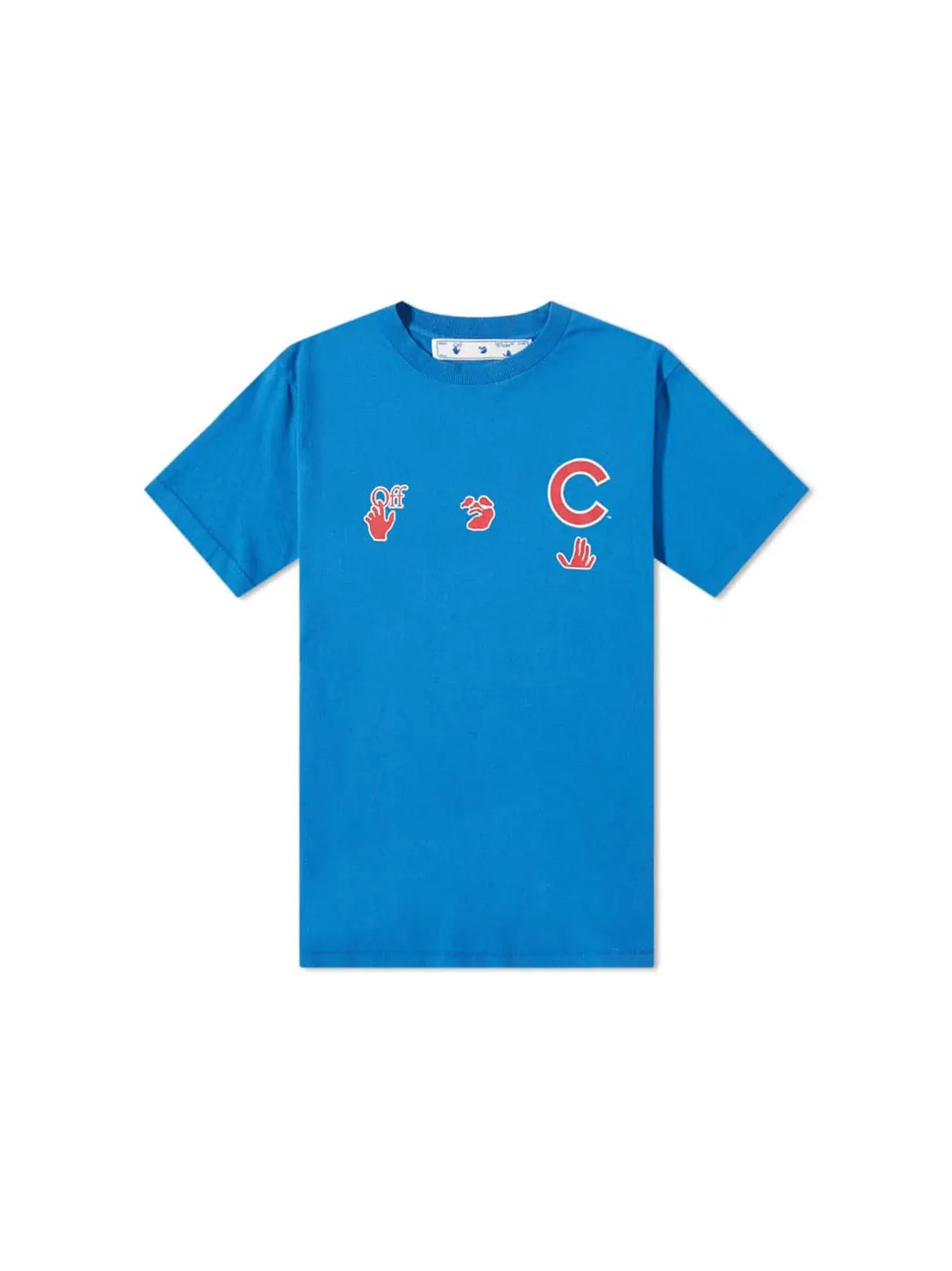 Мужская футболка с принтом OFF-WHITE x MLB x Chicago Cubs OFF-WHITE — изображение 1 из 3, синий