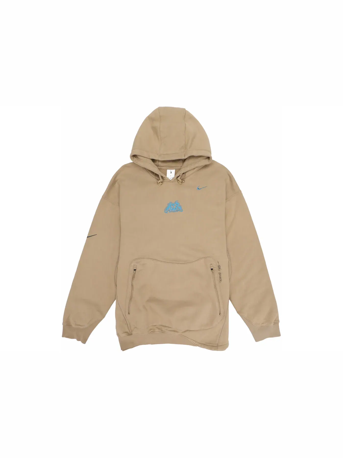 Мужская худи из флиса с принтом OFF-WHITE x Nike 006 OFF-WHITE — изображение 1 из 2, бежевый