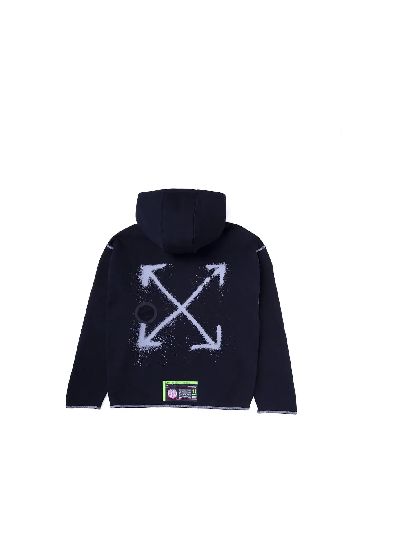 Мужской худи с принтом Hoodie OFF-WHITE — изображение 2 из 2, черный