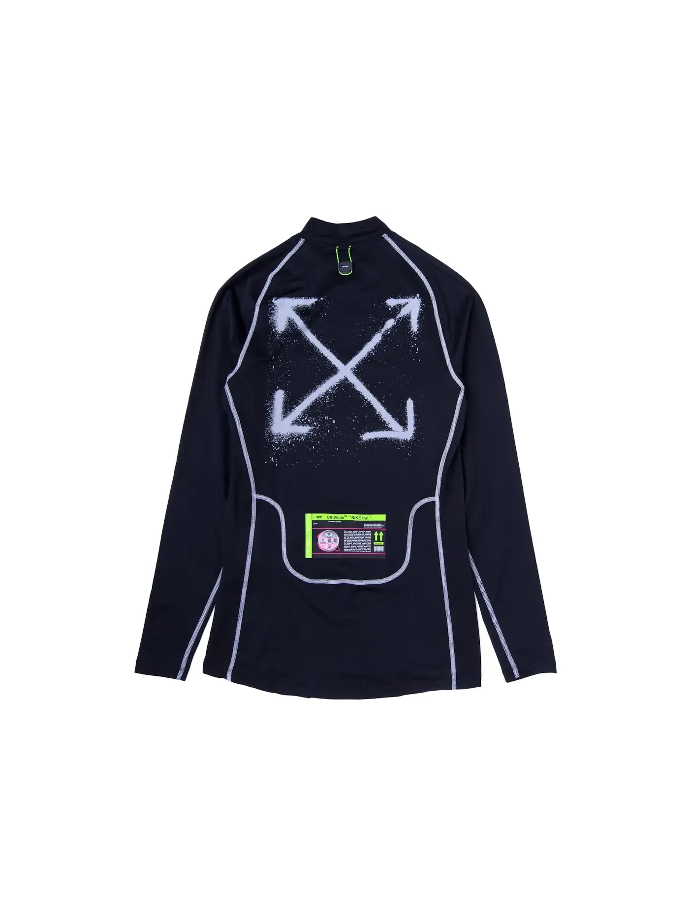Мужской лонгслив с принтом Longsleeve OFF-WHITE — изображение 2 из 2, черный