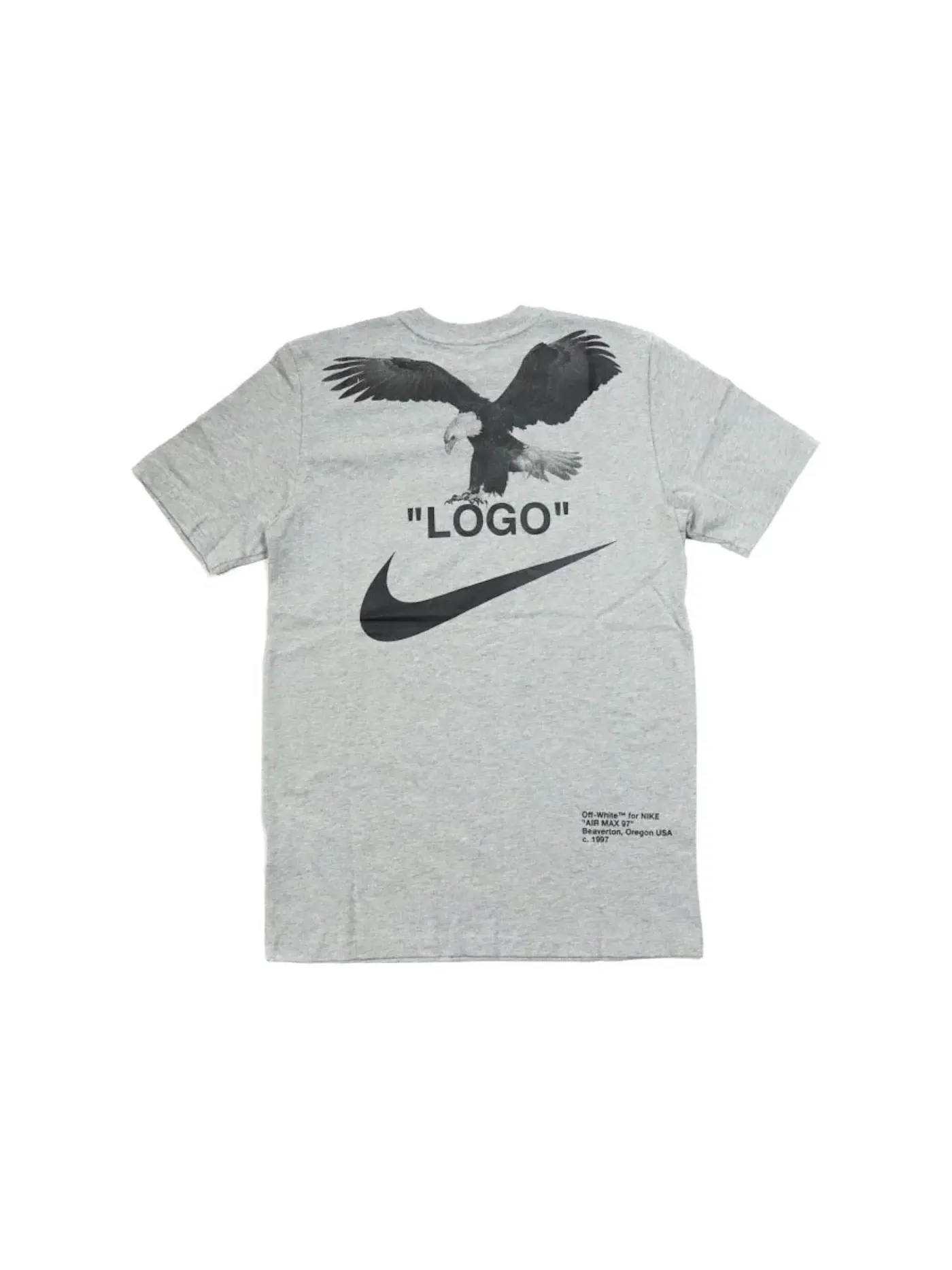 Мужская футболка с принтом OFF-WHITE x Nike NRG A6 Tee OFF-WHITE — изображение 2 из 2, серый