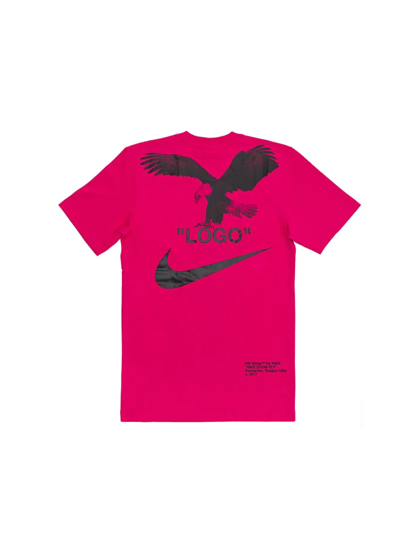 Мужская футболка с принтом OFF-WHITE x Nike NRG A6 Tee OFF-WHITE — изображение 2 из 2, розовый черный