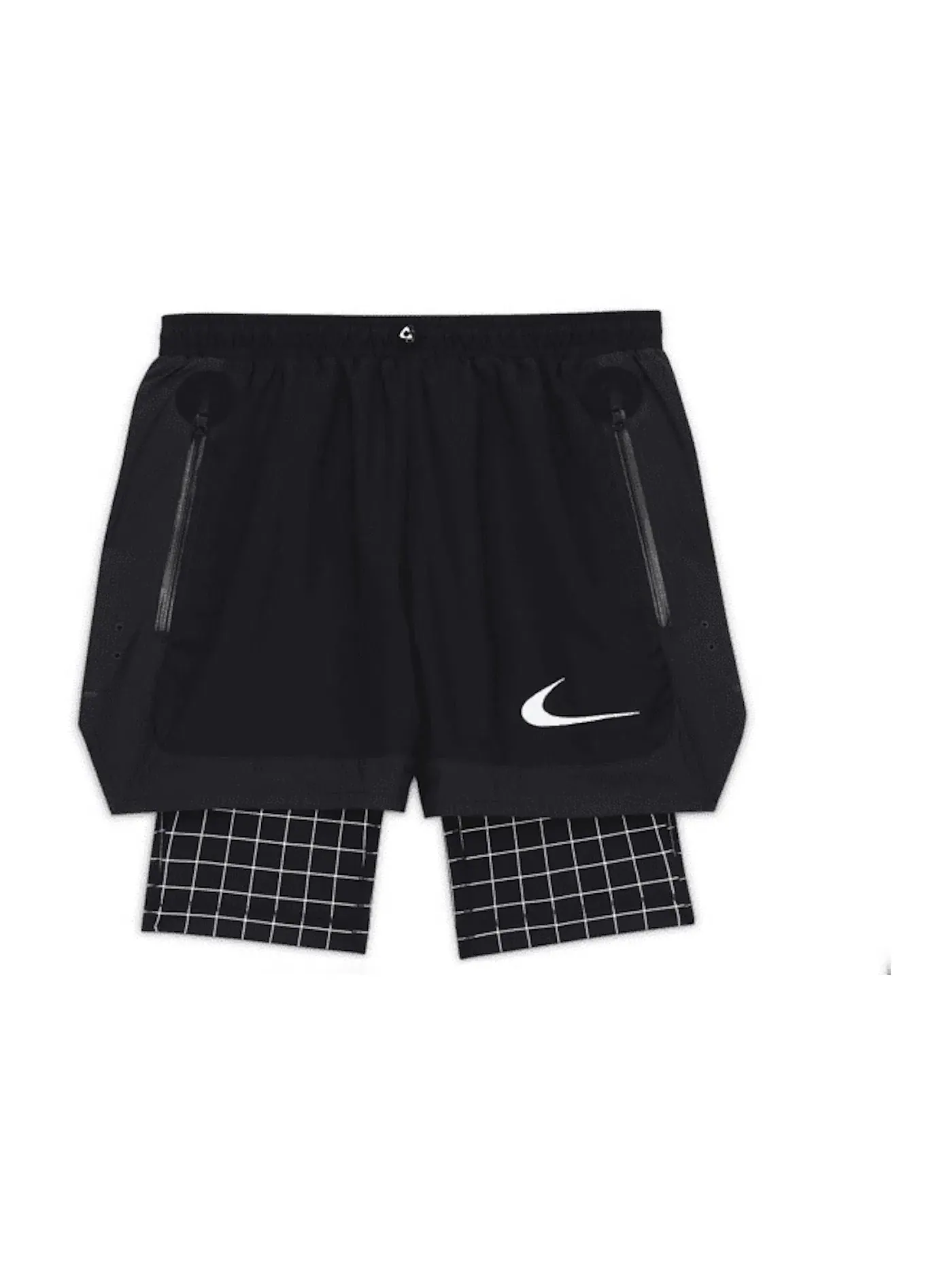 Мужские шорты с принтом OFF-WHITE x Nike Shorts Black Grid OFF-WHITE — изображение 1 из 2, черный