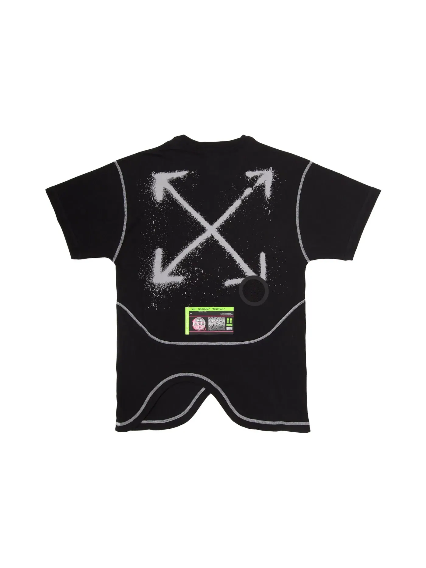 Мужская футболка с принтом OFF-WHITE x Nike Tee OFF-WHITE — изображение 2 из 2, черный