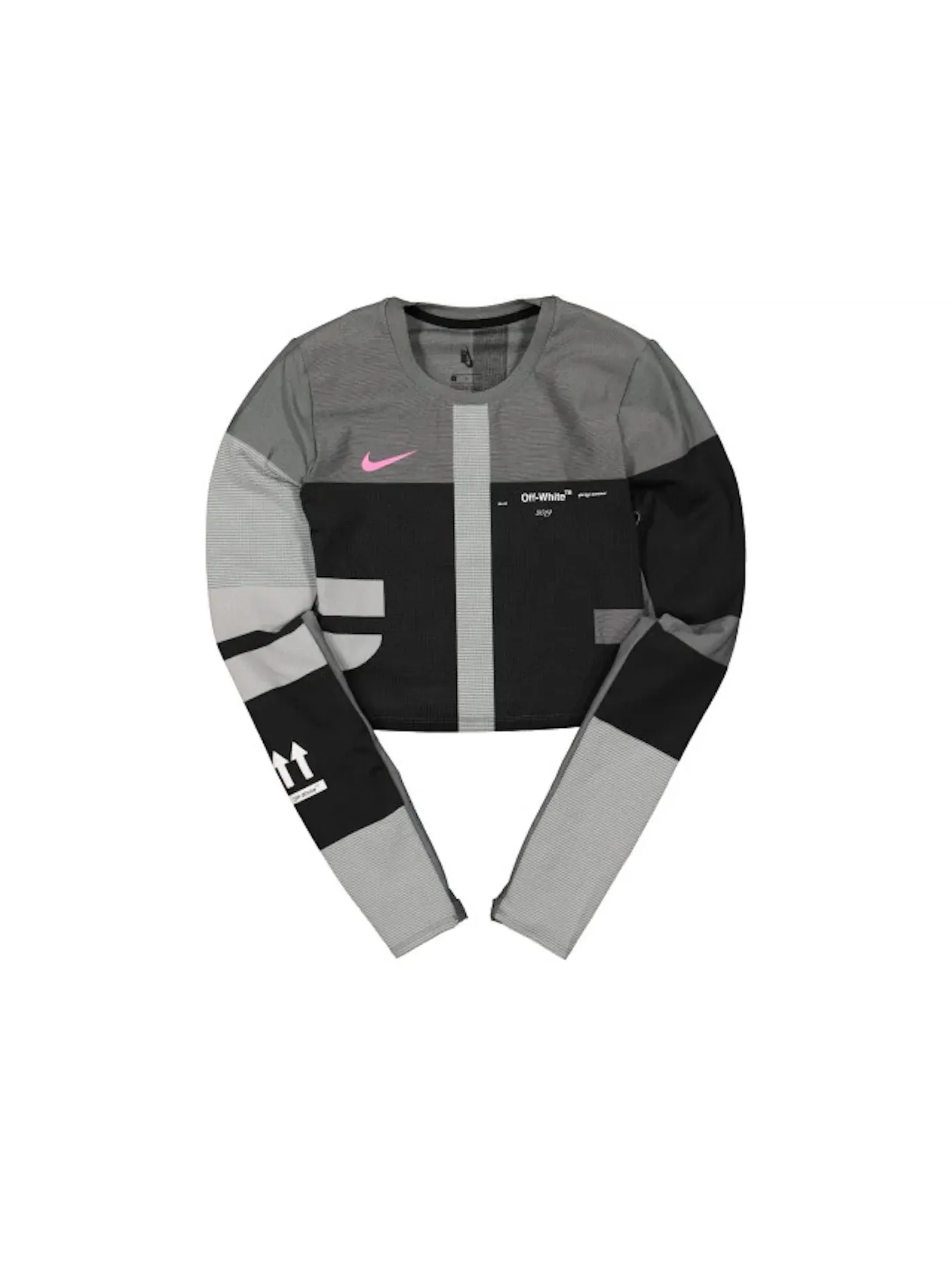 Женский топ для бега с принтом OFF-WHITE x Nike — изображение 1 из 2, серый