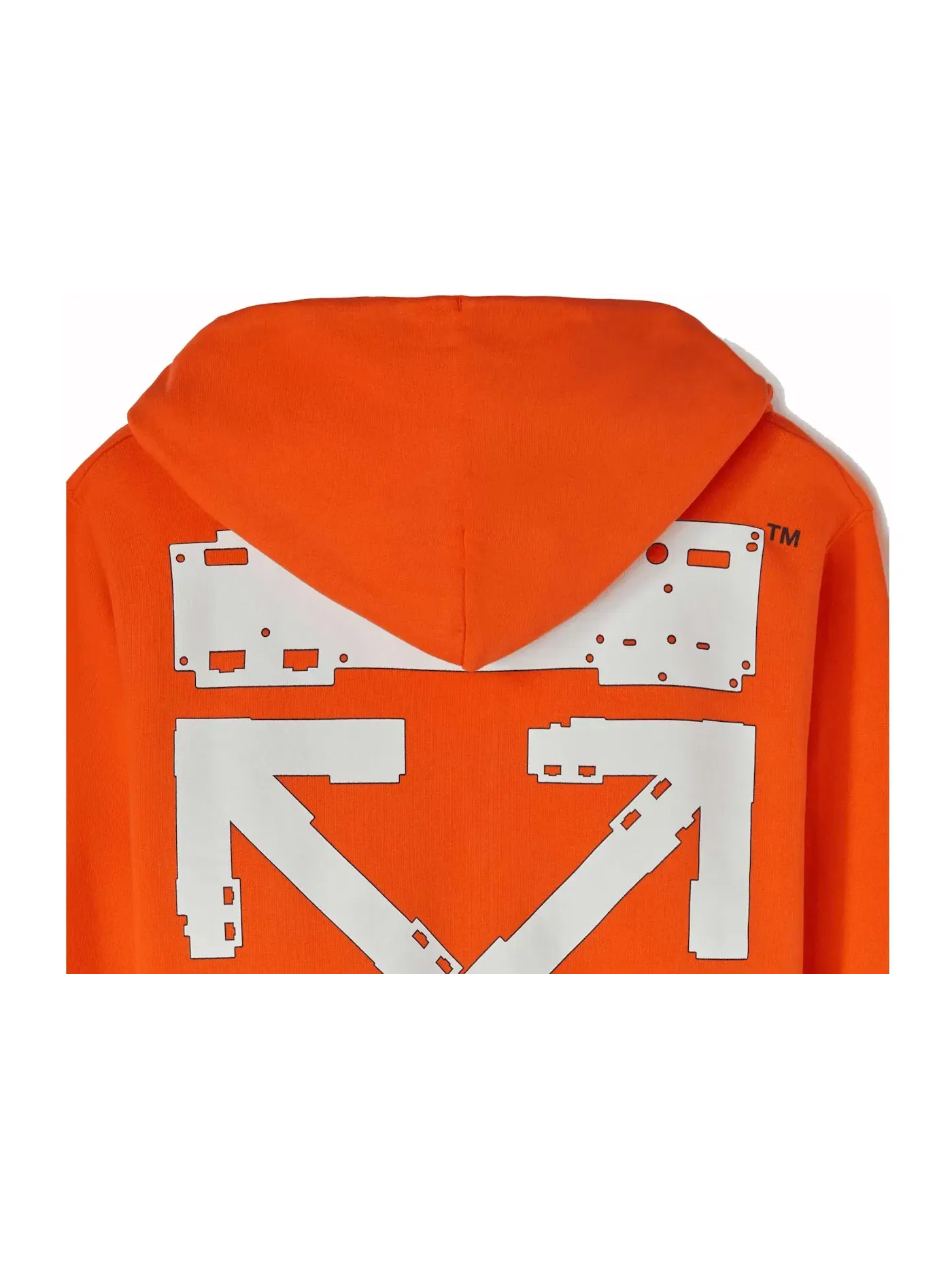 Мужской худи с принтом Logo Patch OFF-WHITE — изображение 2 из 2, оранжевый белый