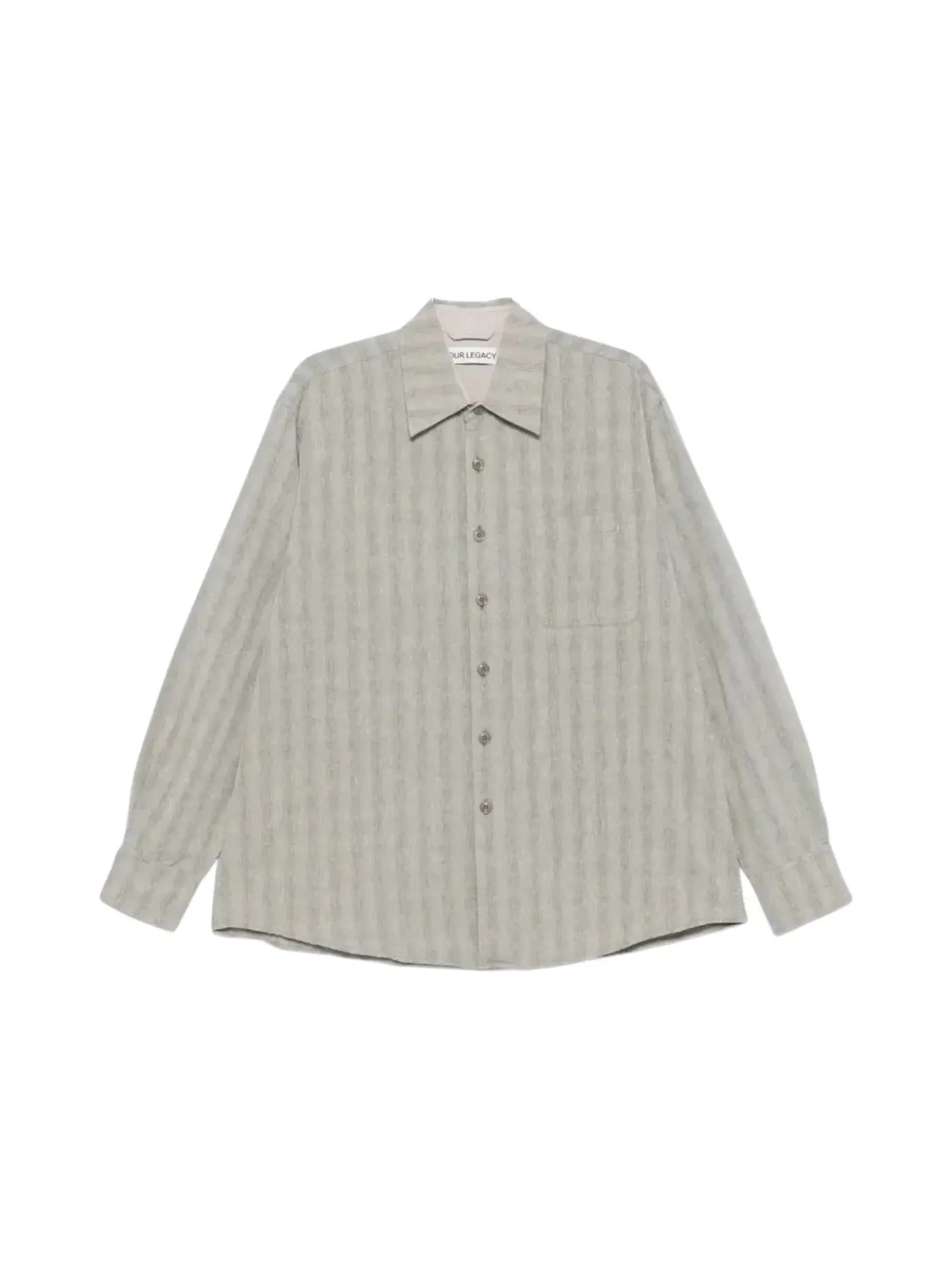 Мужская рубашка с принтом Shirts Our Legacy, Sage Trail Check Dryline Weave — изображение 1 из 1