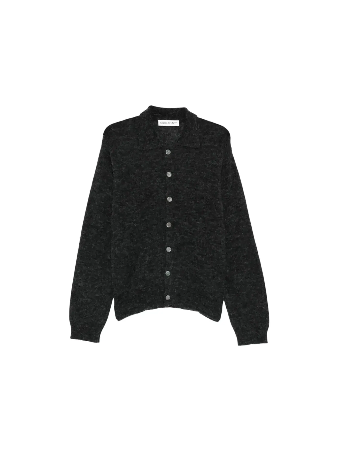 Унисекс рубашка-поло из футера Fuzzy Alpaca Shirts Our Legacy — изображение 1 из 1, темно-серый