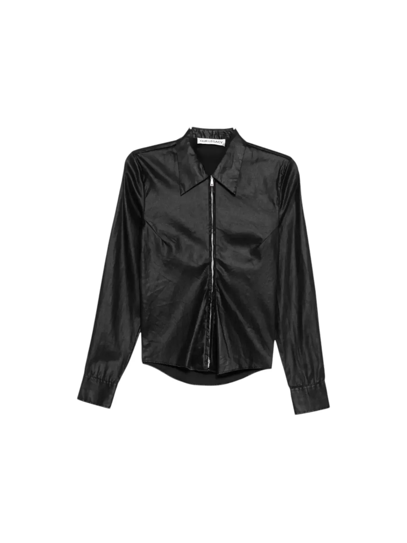Женская рубашка с длинным рукавом Slim Zip Shirt Our Legacy — изображение 1 из 1, черный