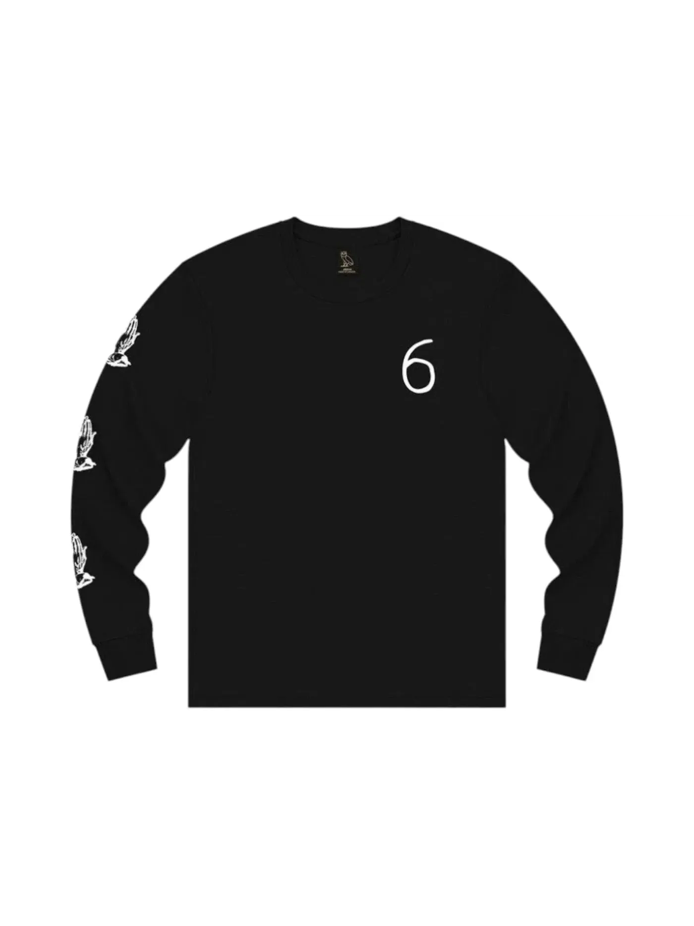 Мужская футболка с длинным рукавом OVO 6 God L/S T-Shirt — изображение 2 из 2, черный
