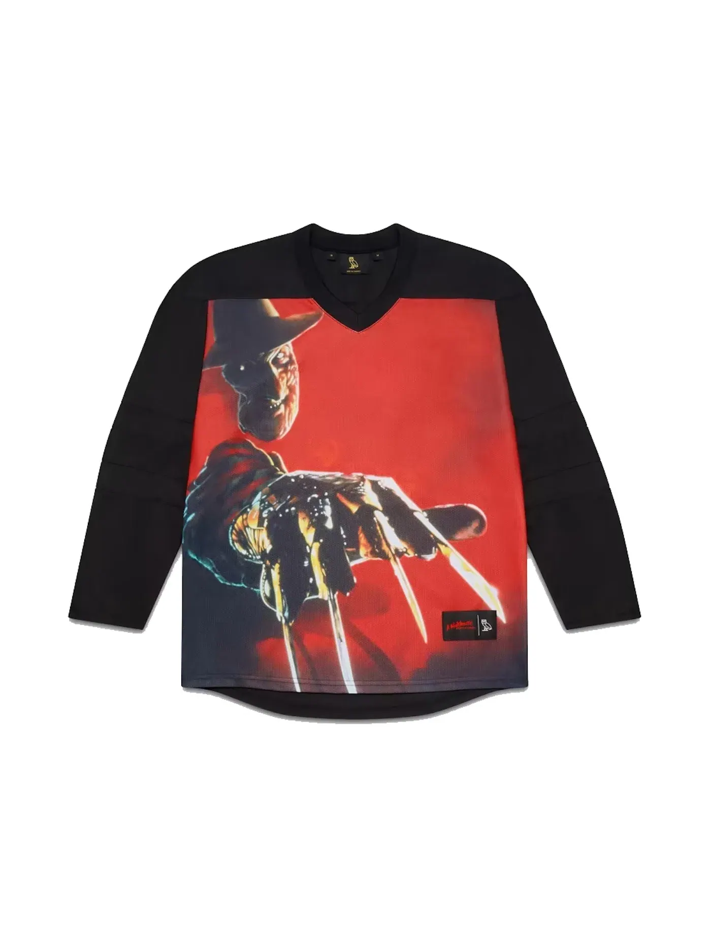 Мужская хоккейная джерси с принтом A Nightmare On Elm Street Jersey OVO — изображение 1 из 2, черный