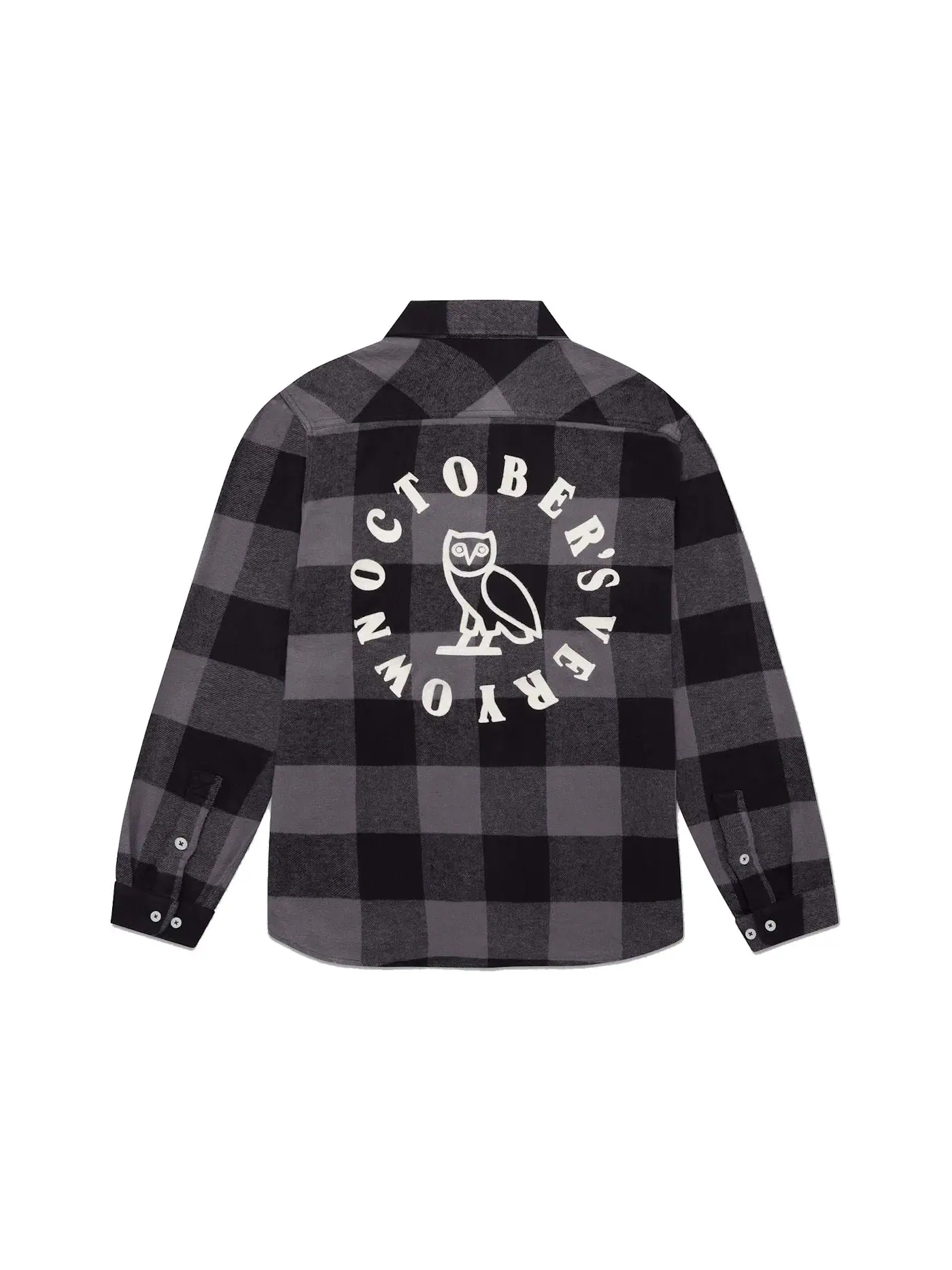 Мужская фланелевая рубашка с принтом Buffalo Plaid OVO — изображение 1 из 2, серый