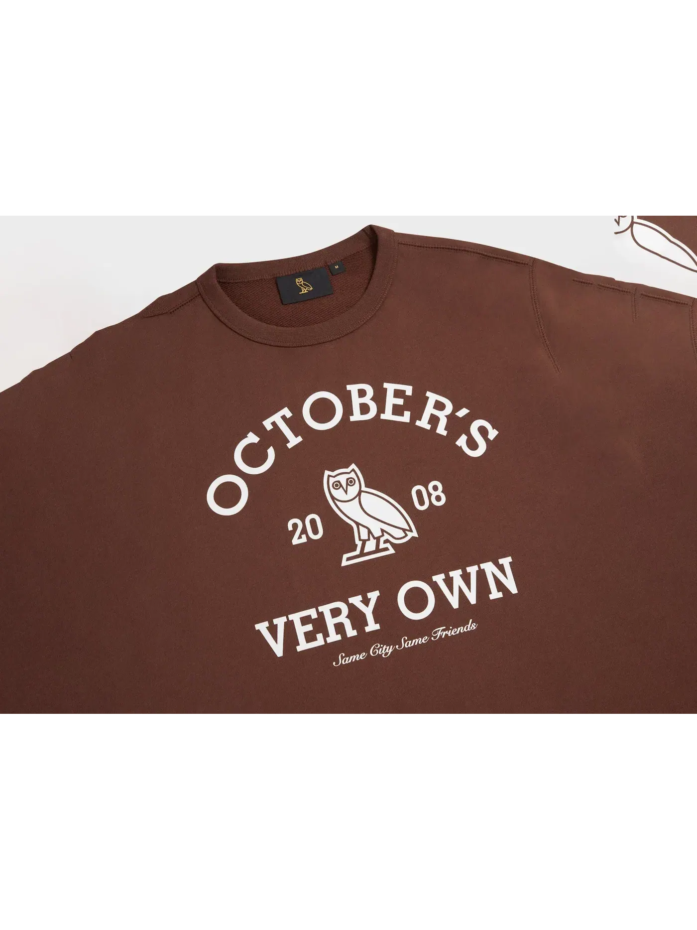 Мужской свитшот OVO Collegiate Crewneck — изображение 2 из 2, коричневый