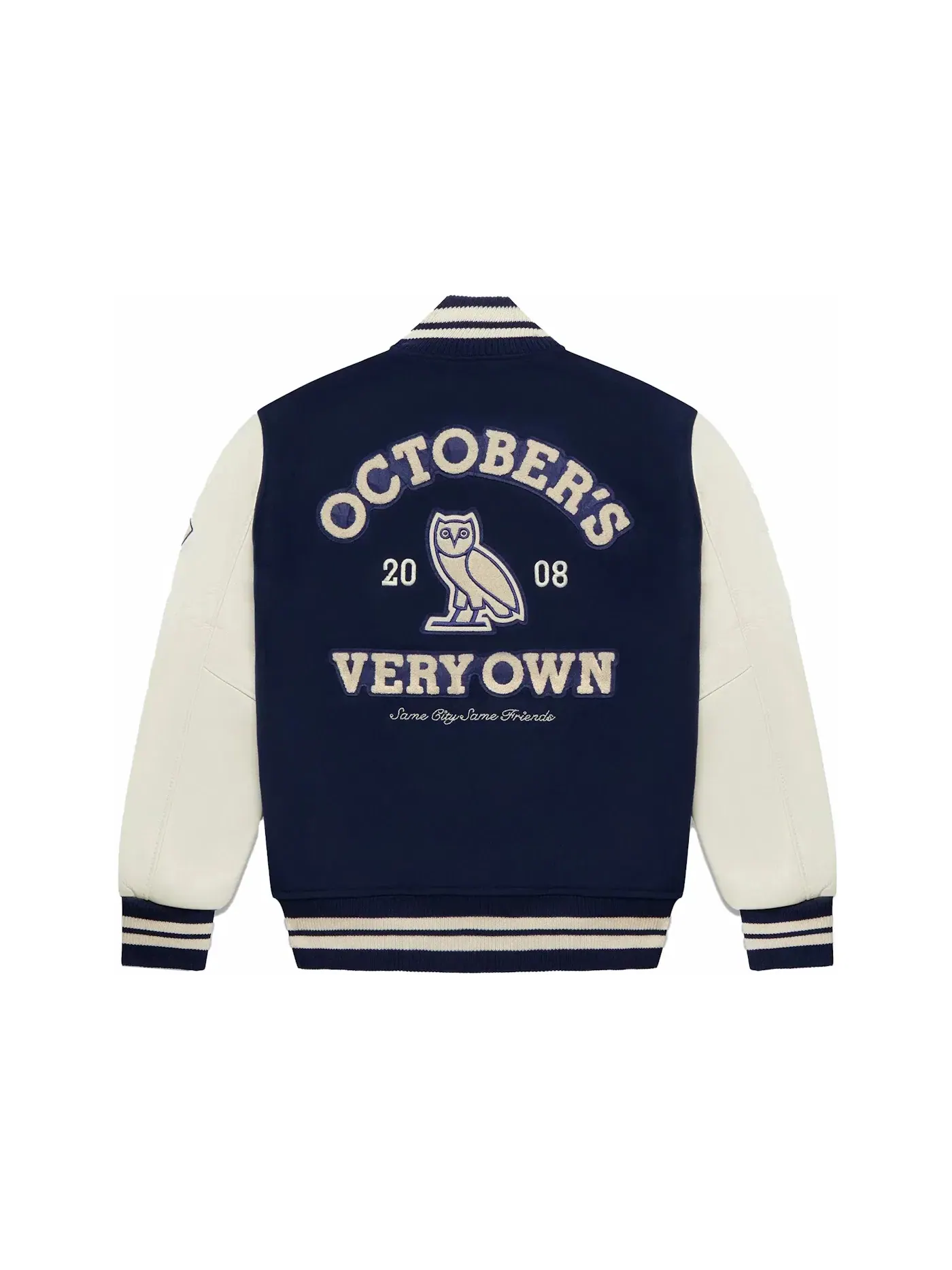 Мужская куртка-бомбер OVO Collegiate Varsity Jacket — изображение 2 из 2, темно-синий