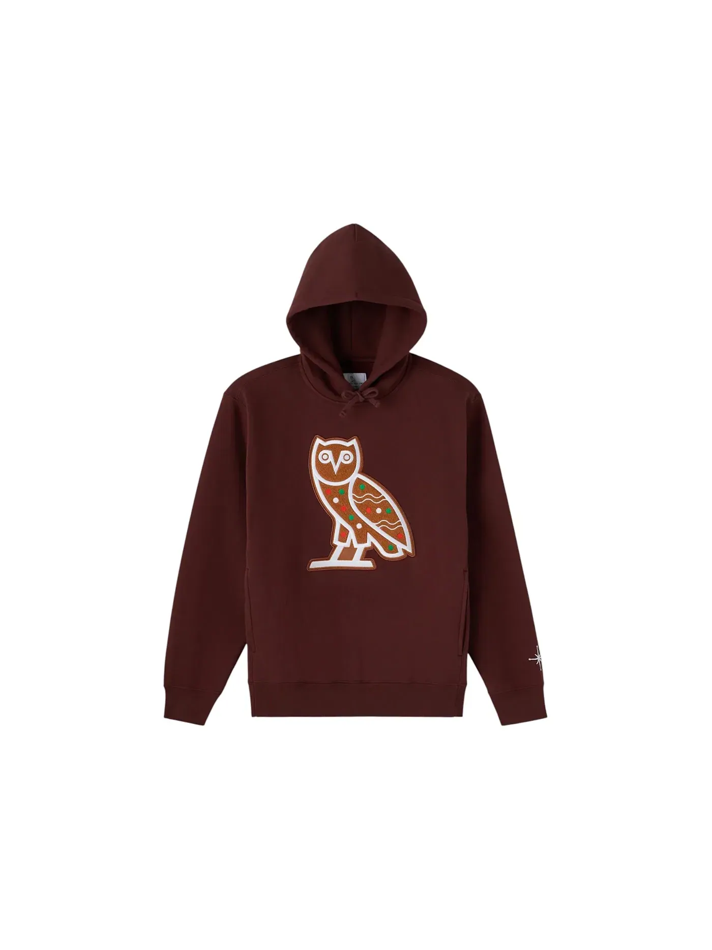 Мужская худи с принтом OVO Gingerbread Owl Hoodie — изображение 1 из 1, какао