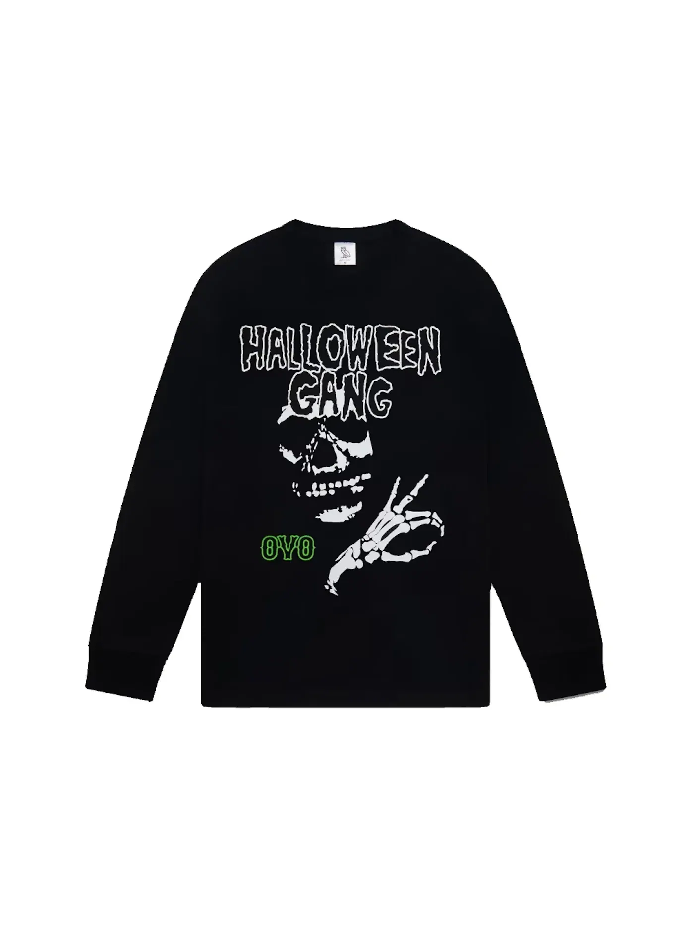 Мужской лонгслив с принтом OVO Halloween Gang T-Shirt — изображение 1 из 2, черный